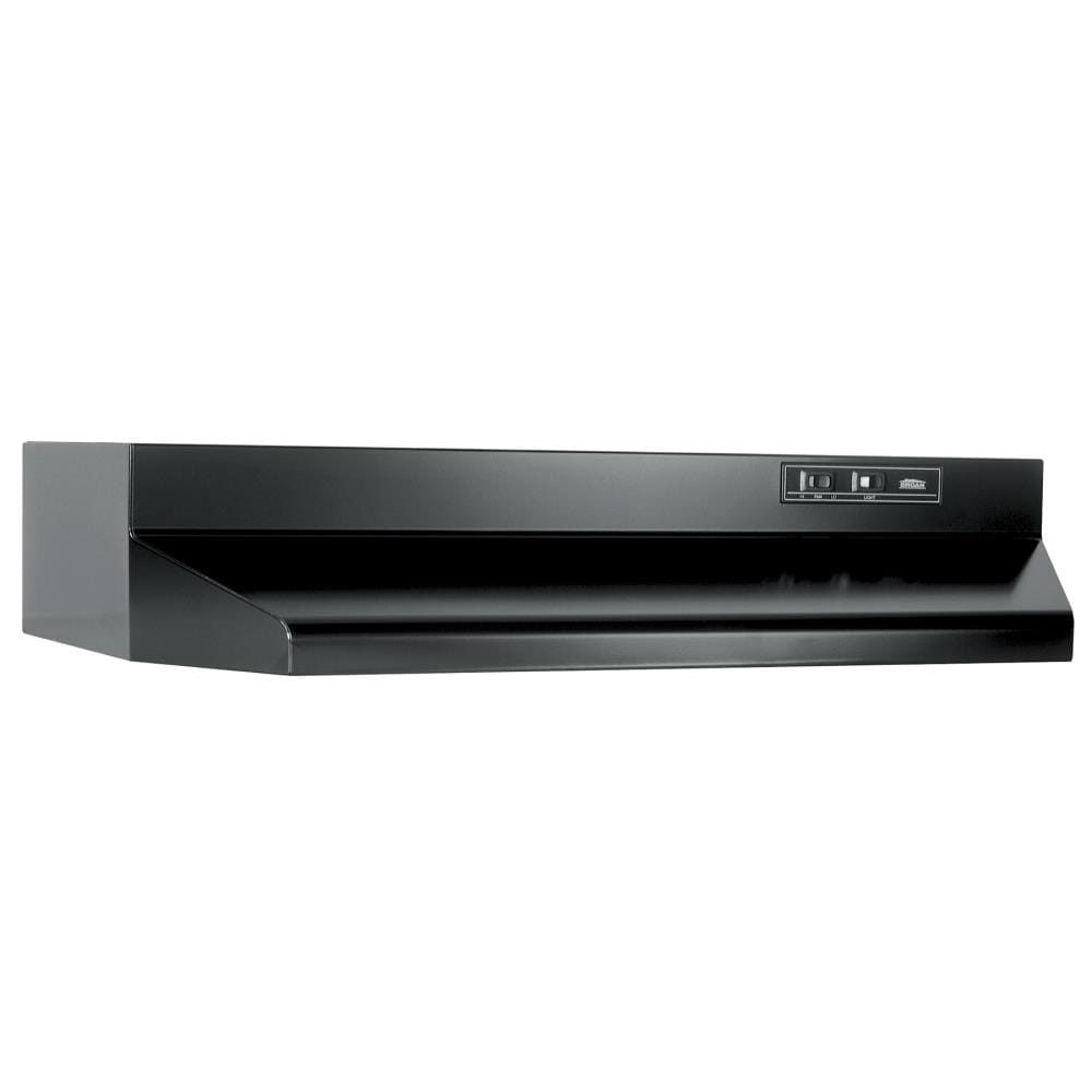 Broan BUEZ030BL 30-in 160-CFM Ducted Black Under Cabinet Range Hoods Undercabinet Mount