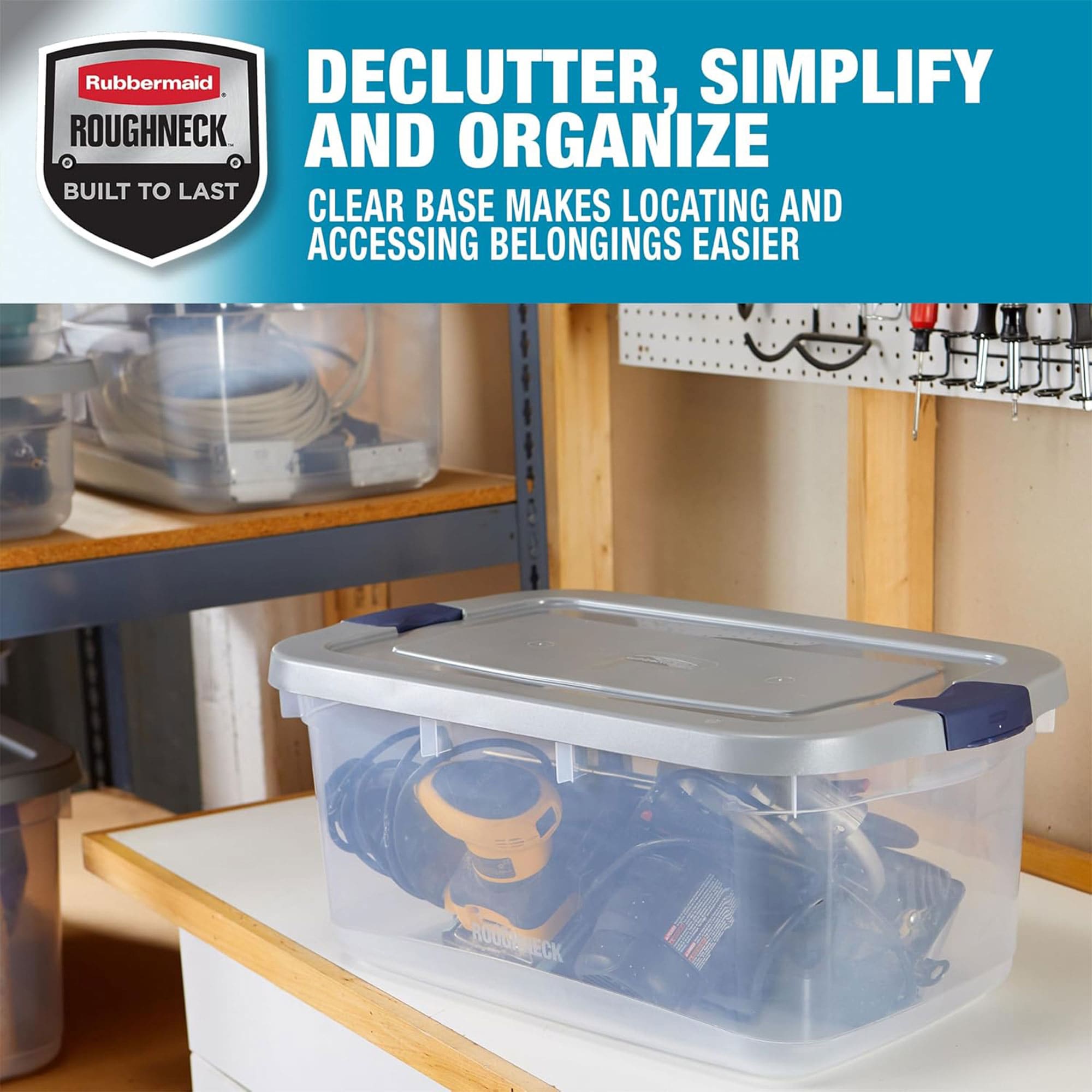 Rubbermaid 411887 Plastic-Storage-Totes - View #4