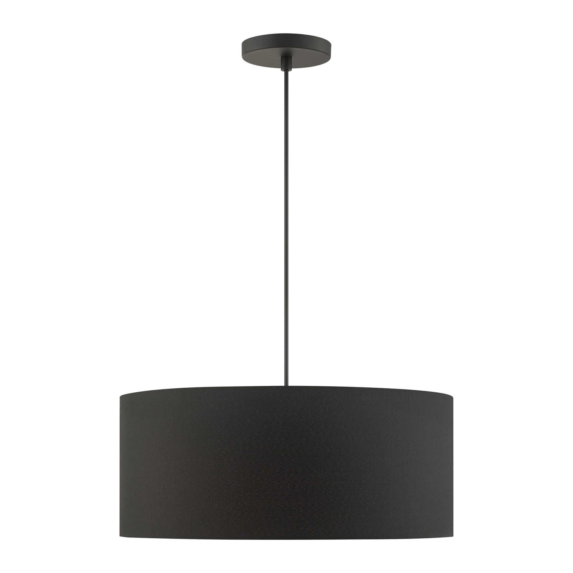 Bainbridge Matte Black Nickel 3-Light LED Drum Pendant