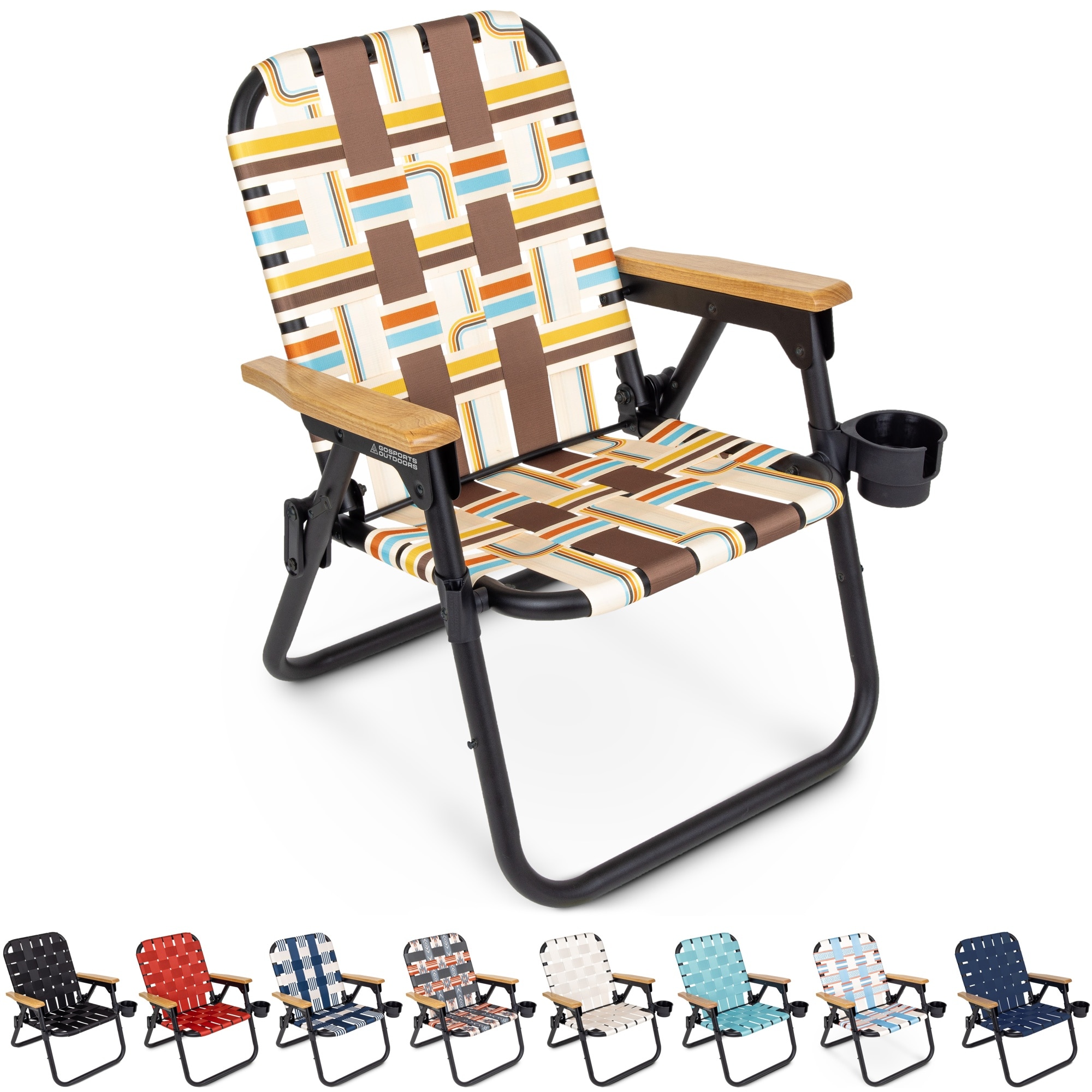 GoSports Polyester Drifter Folding Beach chair Carrying Strap/Handle Included #810151121536