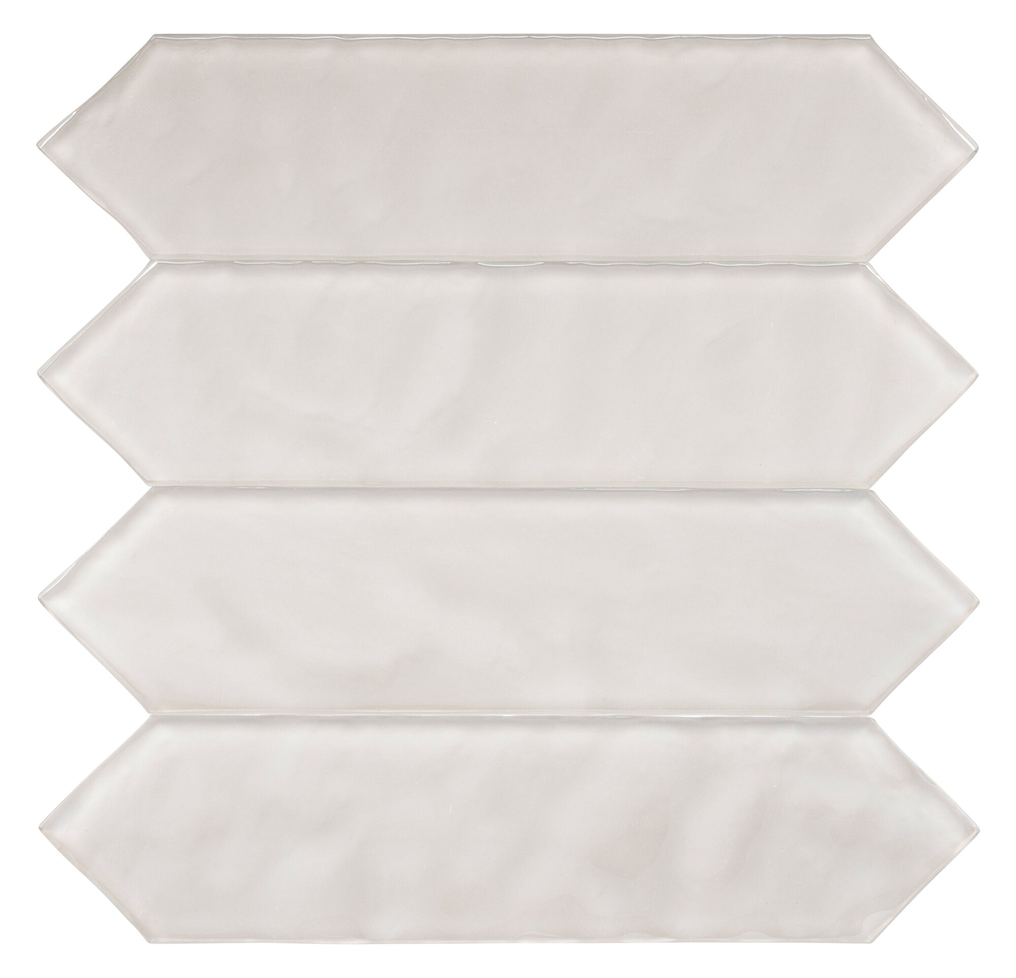 Andova Tiles ANDERG880 Ergo Khaki 3-in x 10-in Polished Glass Subway Hexagon Floor and Wall Tile (3.3-sq. ft/ Carton)