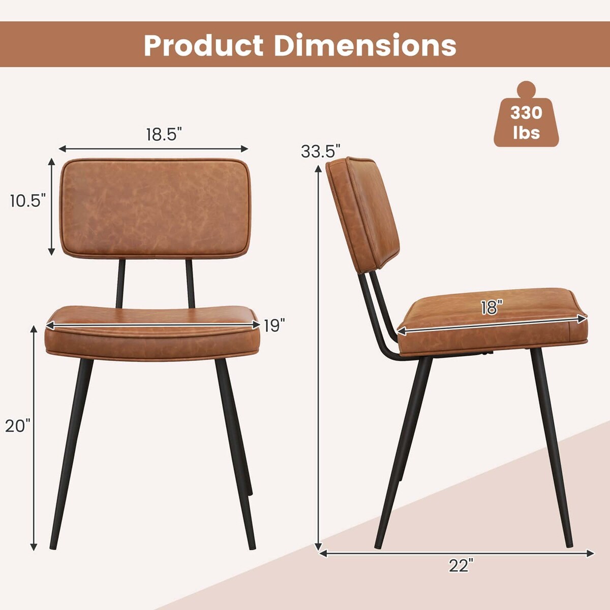 Costway HCST05653 Dining-Chairs - View #3