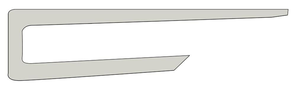 Sequentia DST.MMGCP10 0.765-in x 10-ft Gray Prefinished Vinyl Wainscot Panel Cap Wall Panel Moulding