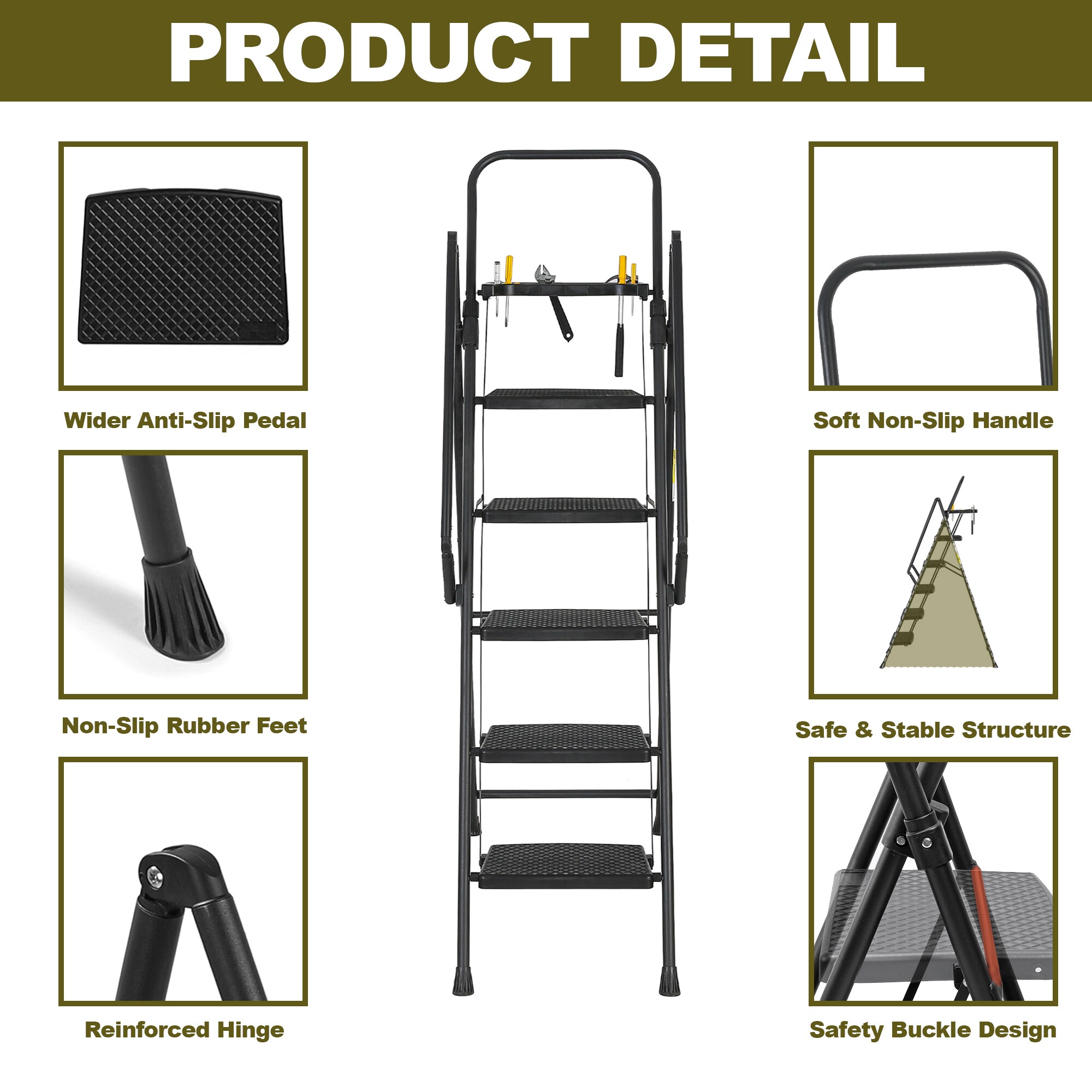 Tatayosi T-FST-T5B-GS Step-Ladders - View #9