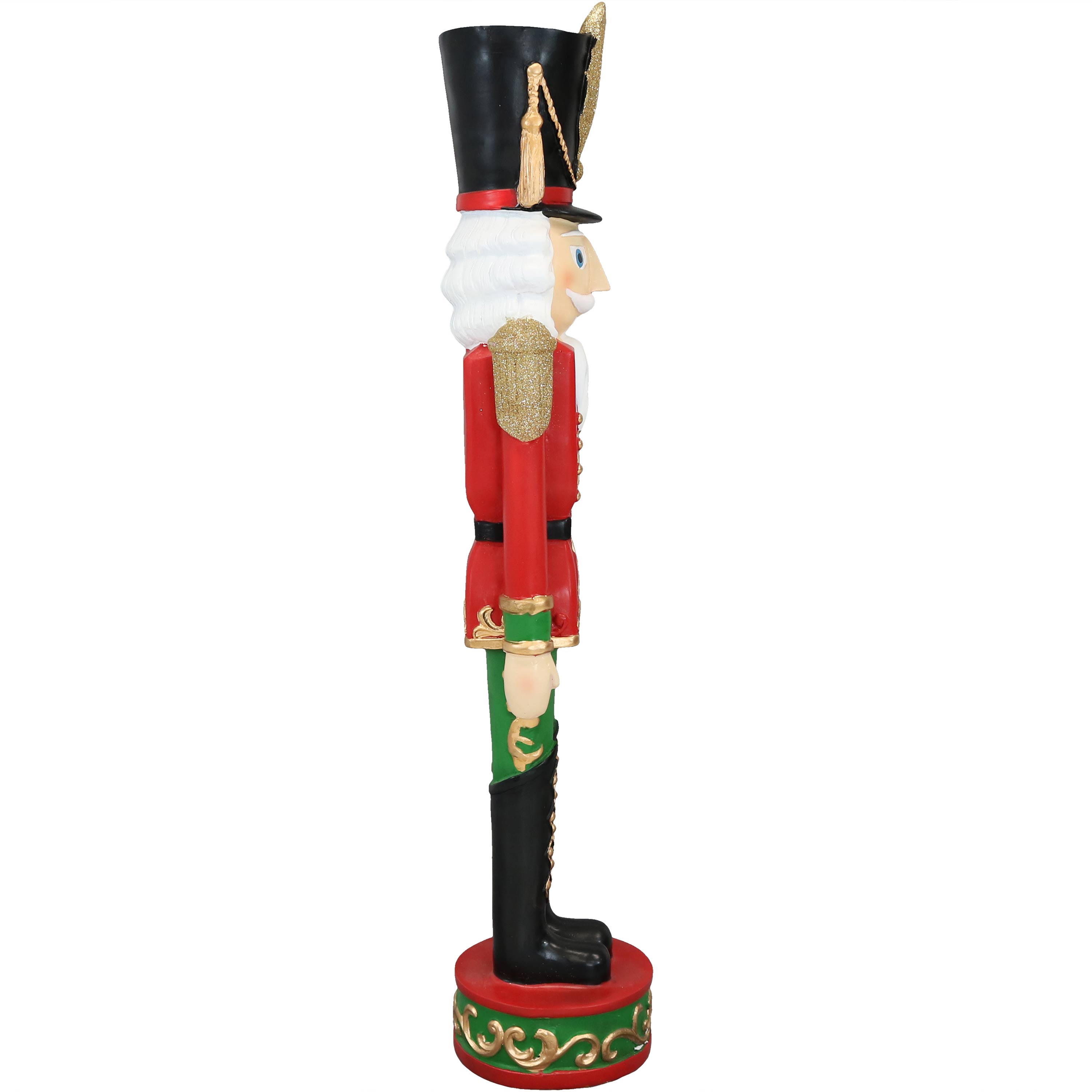 Kristoff 37" Red and Green Polyresin Nutcracker Soldier