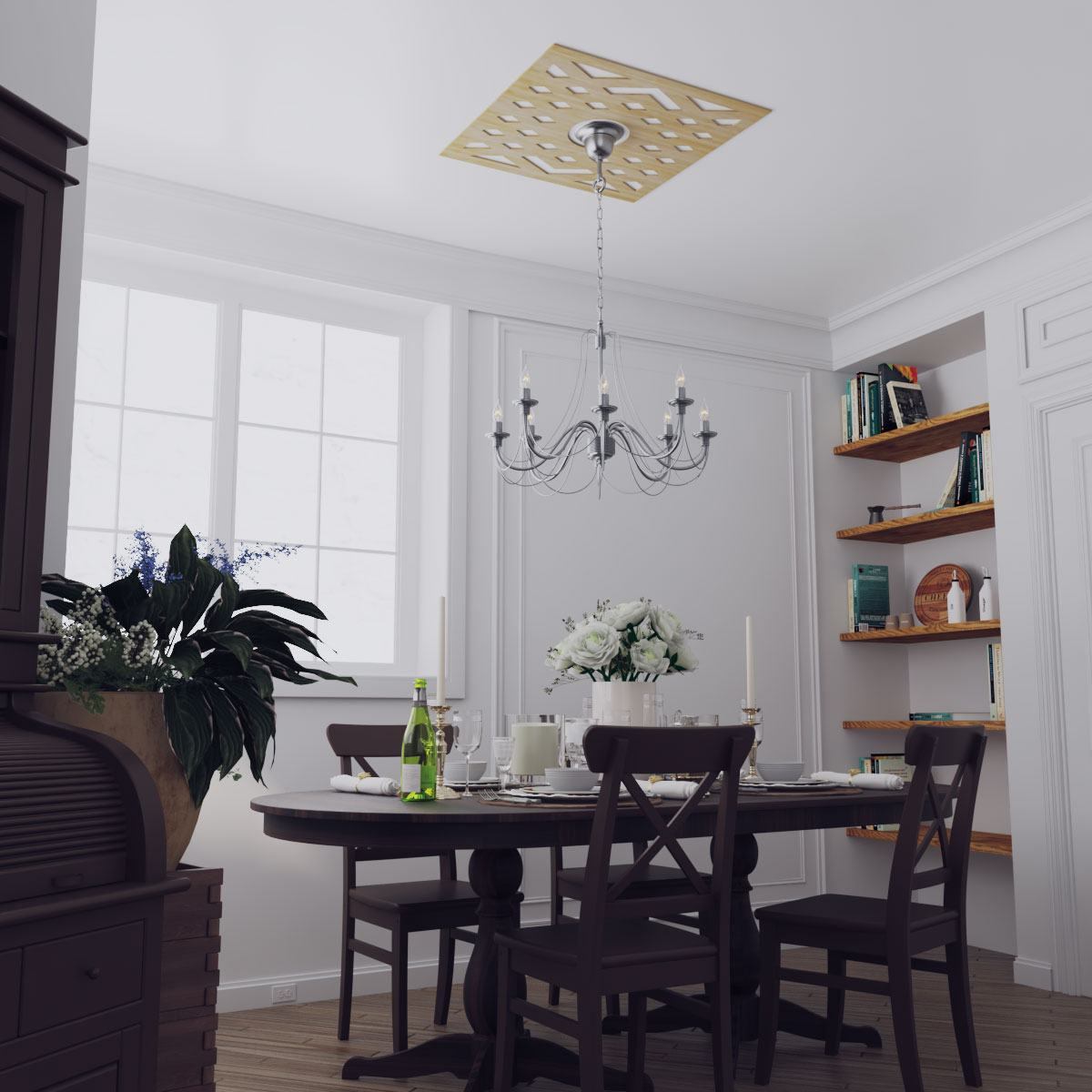 Ekena Millwork CMWP26X26X0250CHHI Ceiling-Medallions - View #12