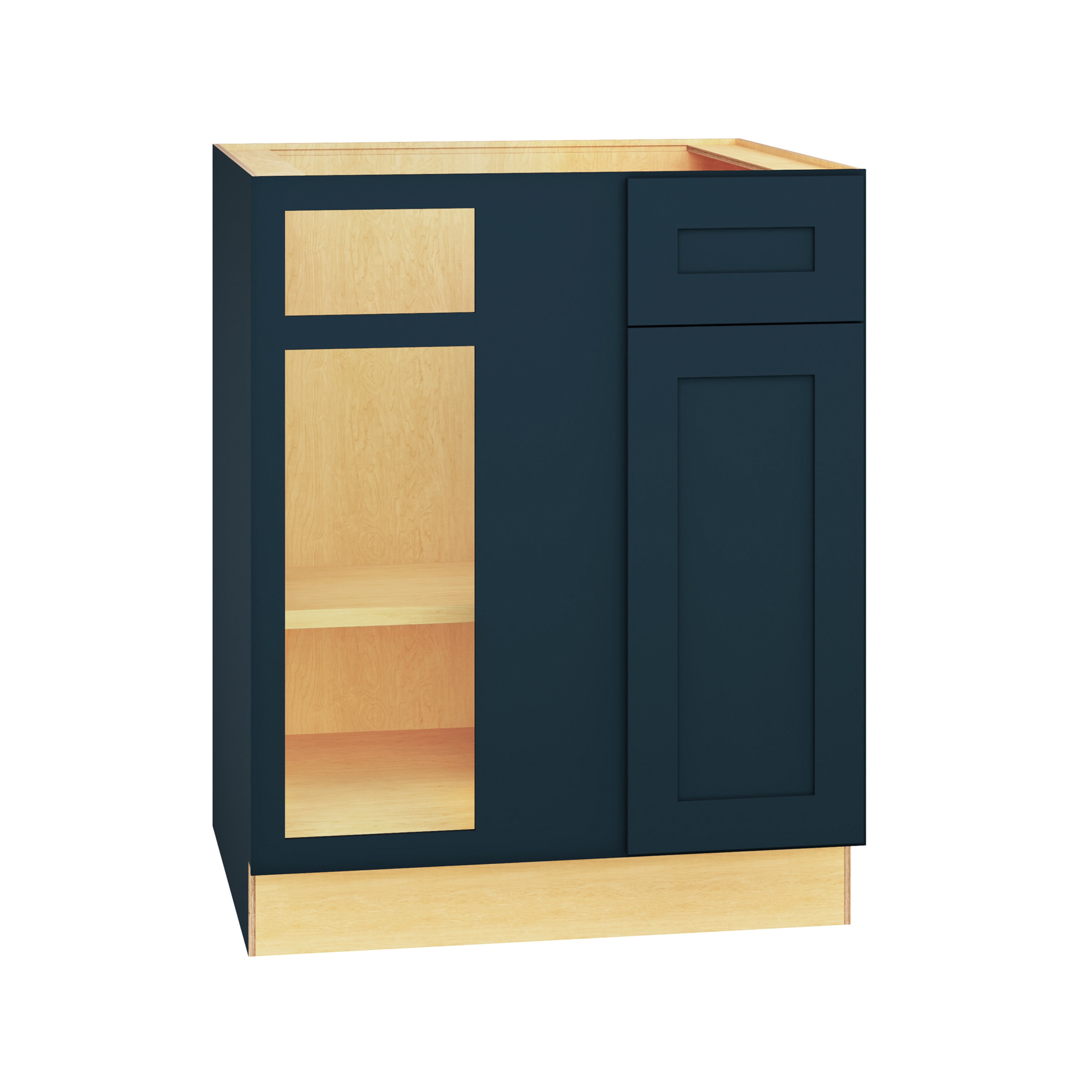 Diamond Express Jamestown 24-in W x 34.5-in H x 24-in D Regatta Blue 1-Drawer Base Fully Assembled Plywood Cabinet (Recessed Panel Square Style)