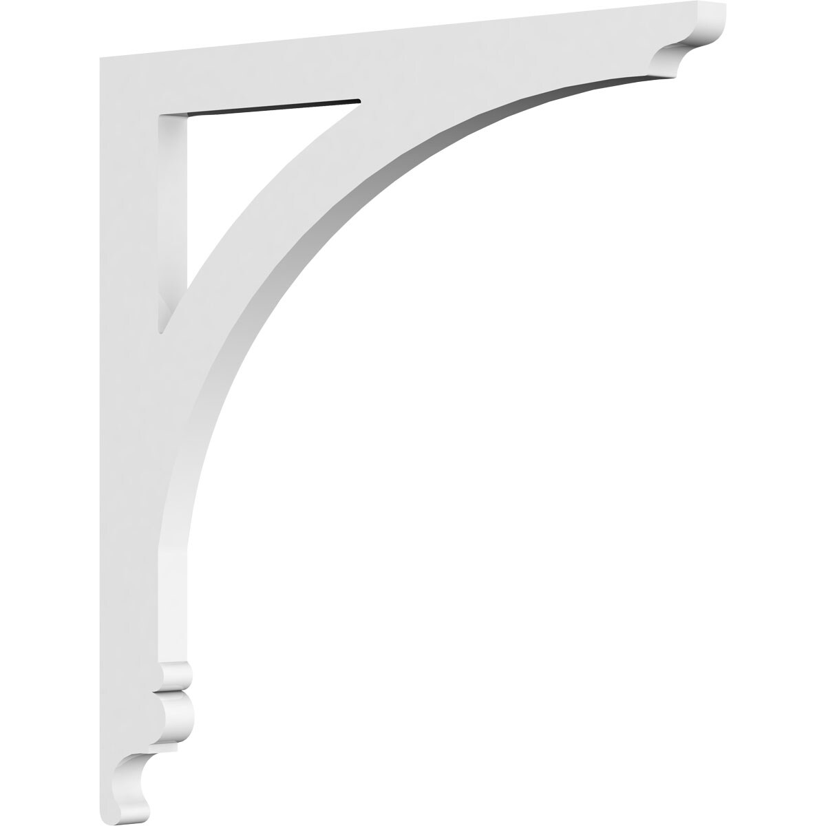 Ekena Millwork BKTP01X12X12LE Legacy 5/8-in x 12-in x 12-in Off-white PVC Standard bracket