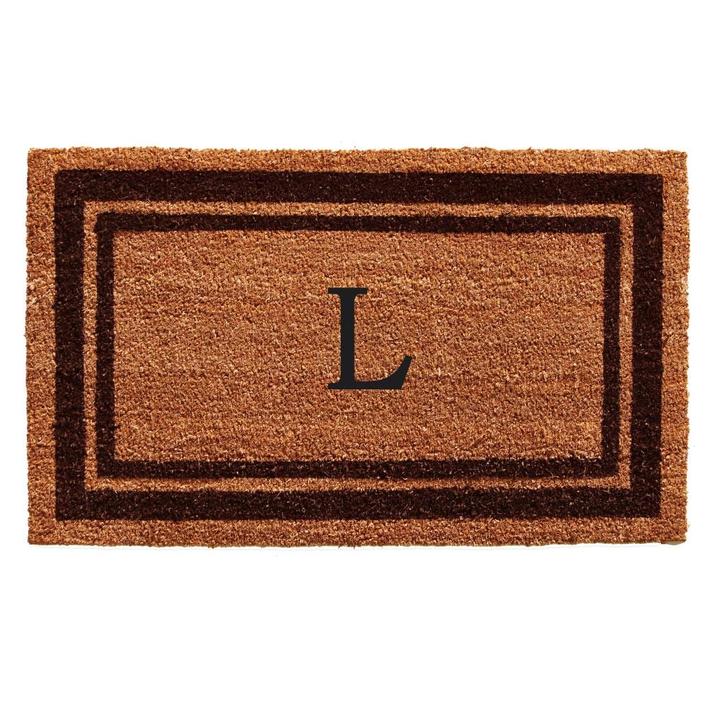 Callowaymills 152981830L 18-in x 30-in Natural/Brown Coir/Vinyl Non-Slip Grip Indoor or outdoor Decorative Door Mat