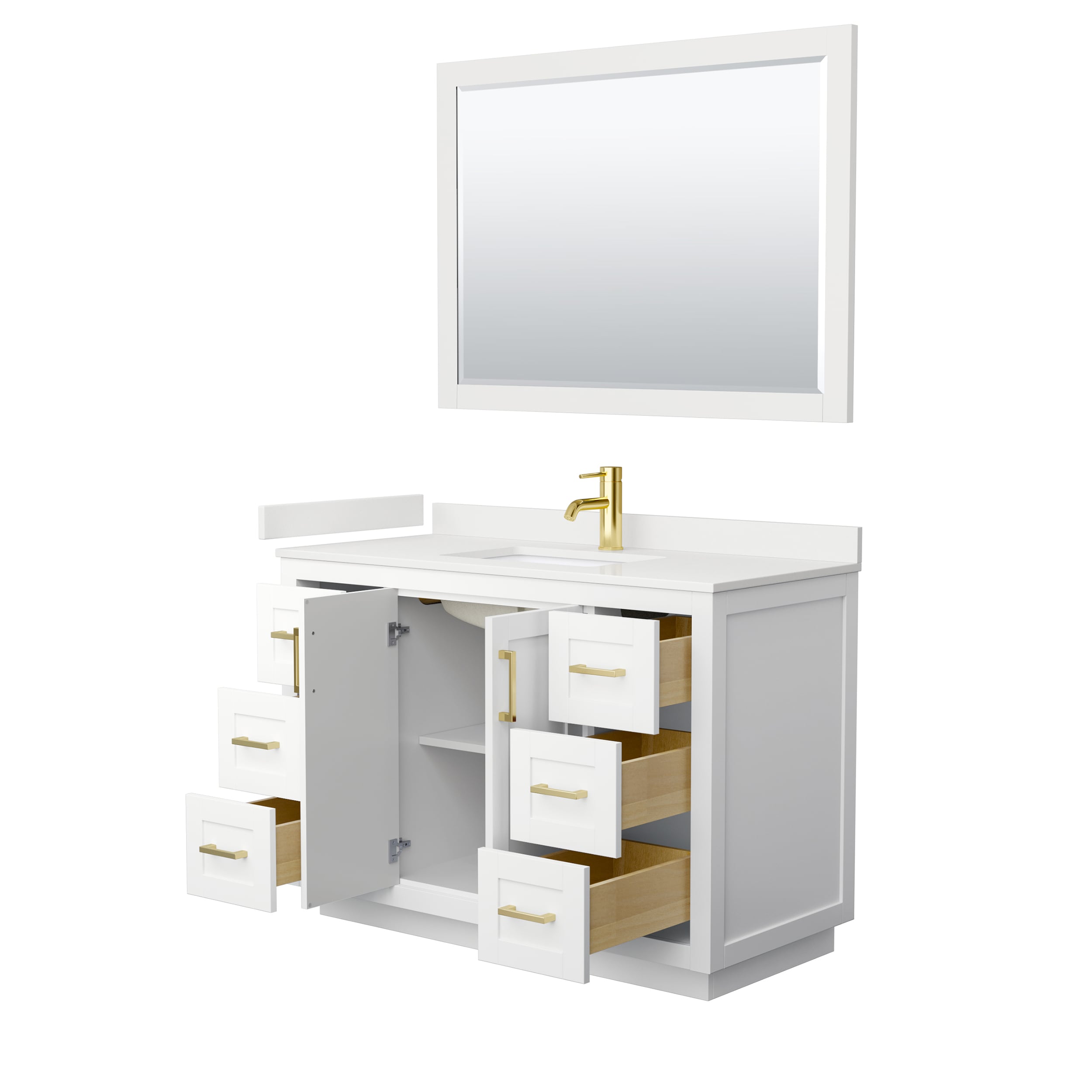 Wyndham Collection WCF292948SWGWQUNSM46 Bath-Vanity-Combo - View #3