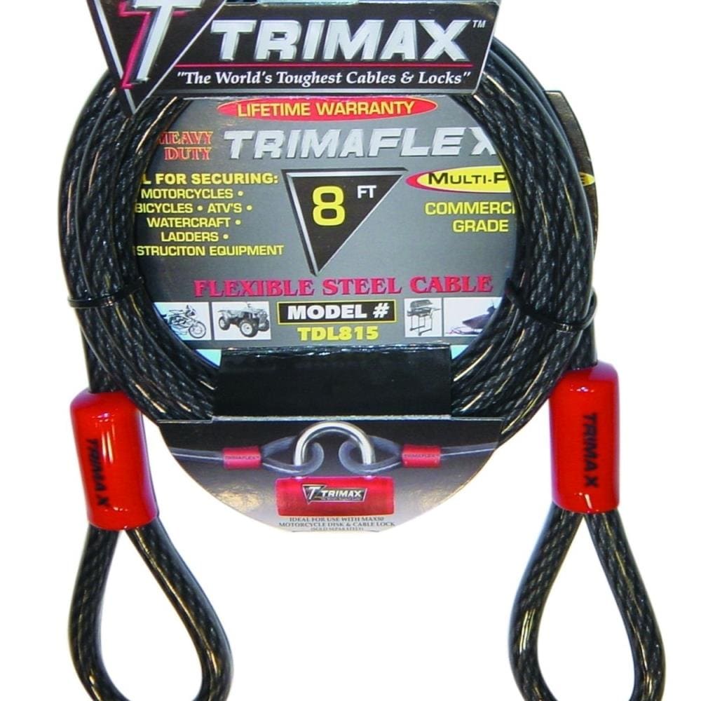 TRIMAX SPTMN19271 Trimax 1119925 Trimaflex Dual Loop Multi-Use Cable- 8 ft. x 15 mm