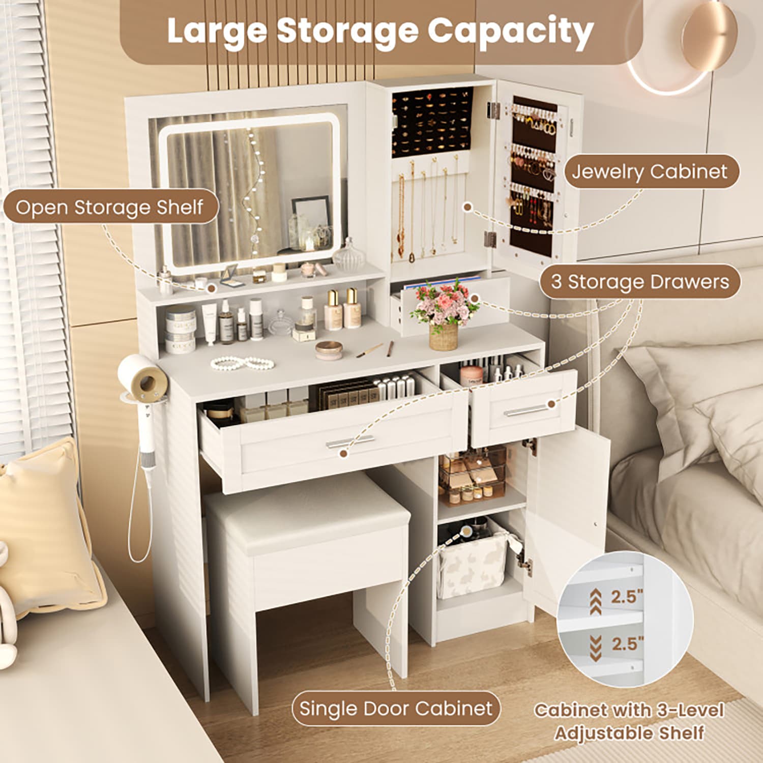 GZMR GZ-MIR9478 Bedroom-Vanities - View #5