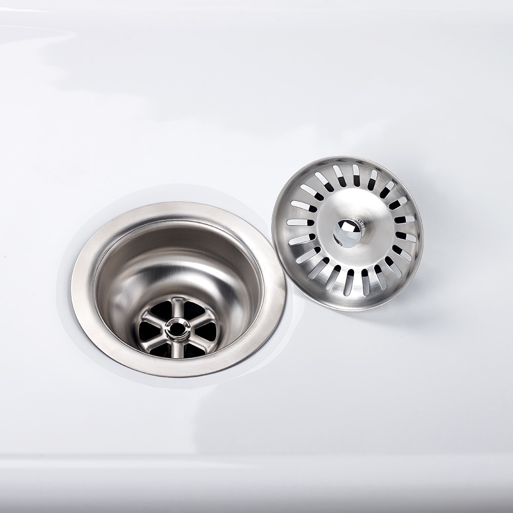 SinkShroom 1.25-in Clear and Chrome Drain Cover at