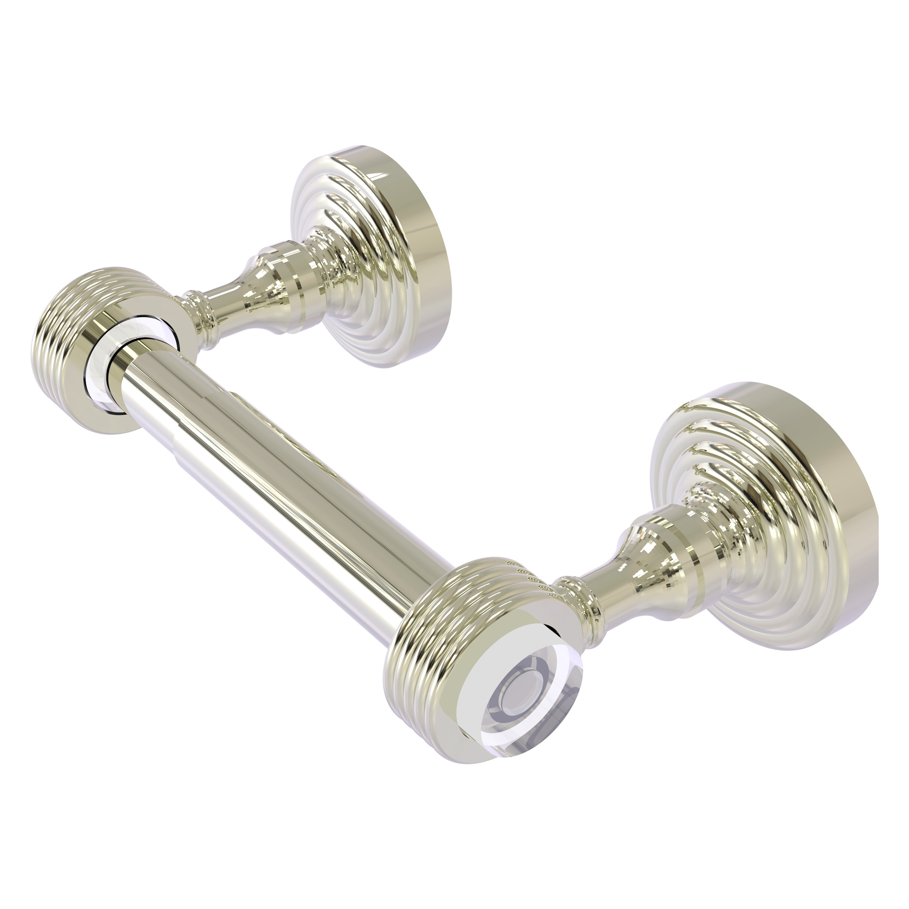 Allied Brass PG-24G-PNI Pacific Grove Polished Nickel Wall mount Double post Toilet Paper Holder 1 -Rolls with Storage