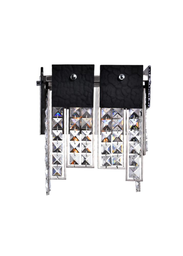 CWI Lighting 1099W8-1-613 Glacier 8-in W 1-Light Polished Nickel Modern/Contemporary Wall Sconce