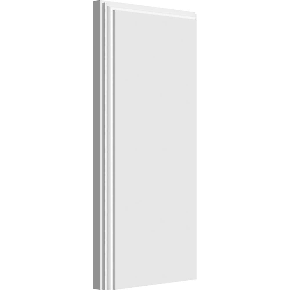 Ekena Millwork PBP035X070X050FOS01 Standard Foster with Beveled Edge 3.5-in x 7-in Primed PVC Square Rosette