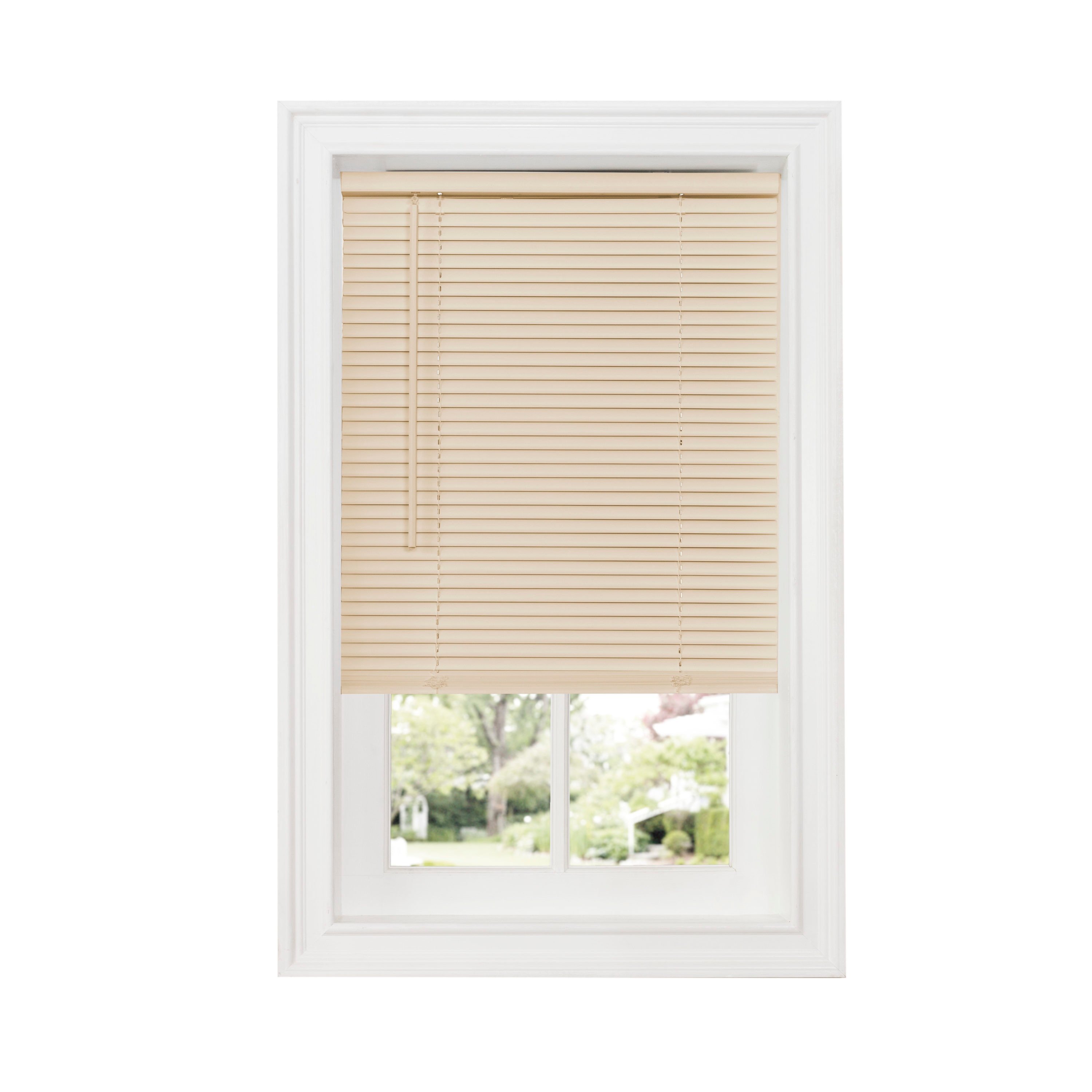 Living Accents Vinyl 1 In Blinds 34 In H Alabaster Cordless W X 64 In 