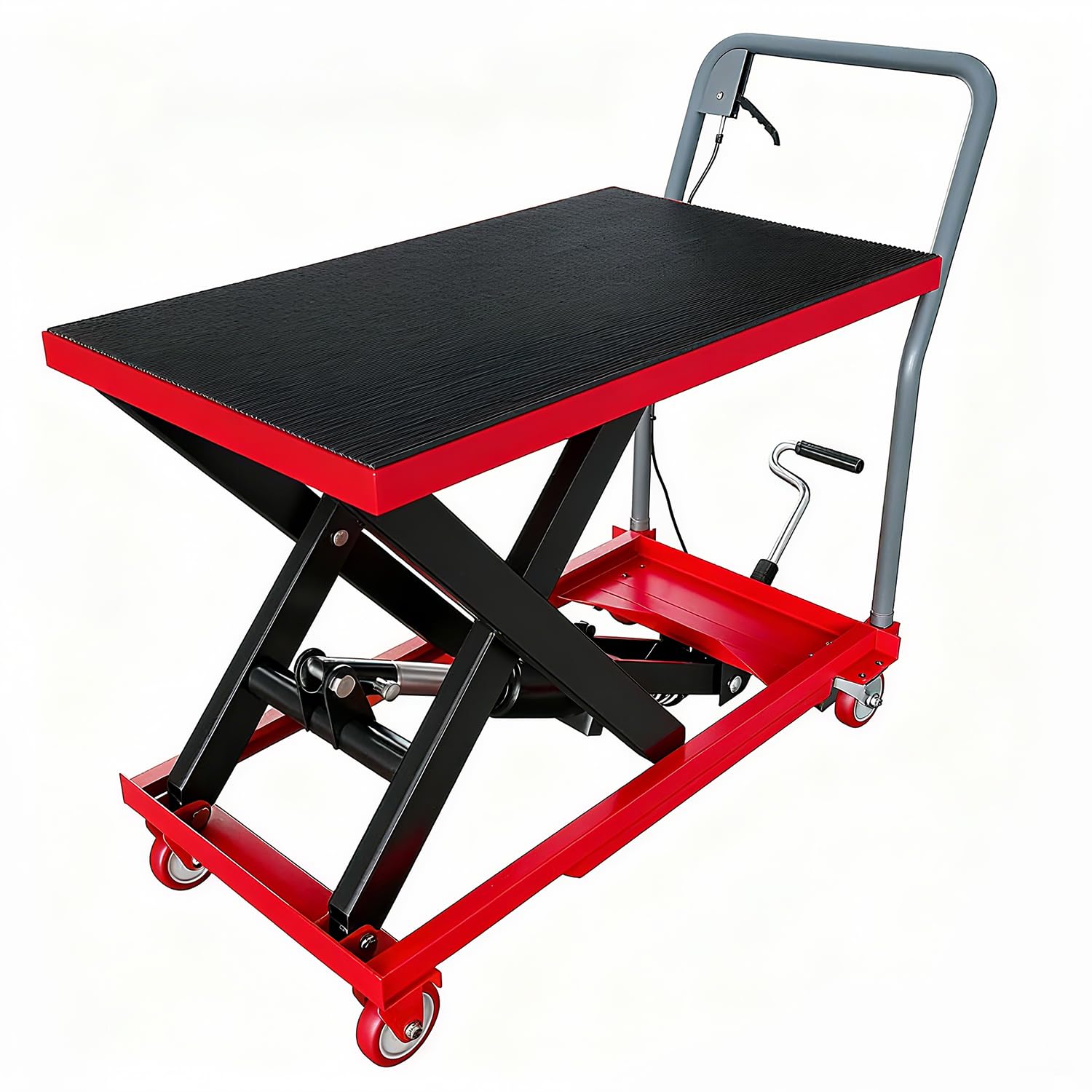 GarveeLife Hydraulic Lift Table Cart 330 LBS Capacity 28.5 in Lifting Height Lift Table with 4 Wheels #CLJ-FOBRHH-Y9VY2FK4