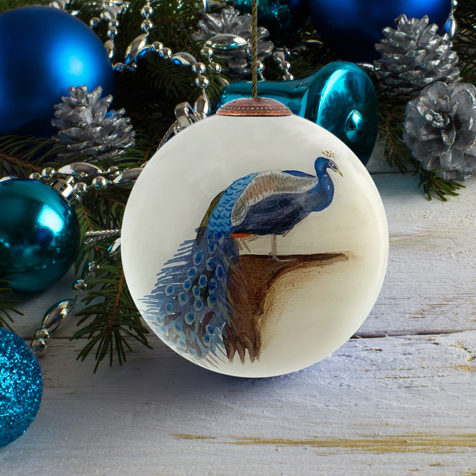 Peacock Christmas Ornament