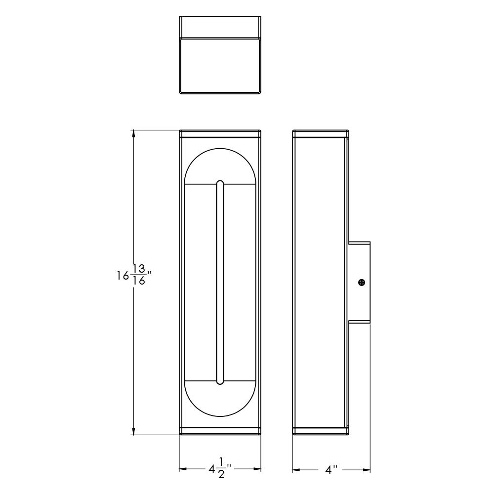 DALS Lighting LWJ16-CC-BK Outdoor-Wall-Lighting - View #2