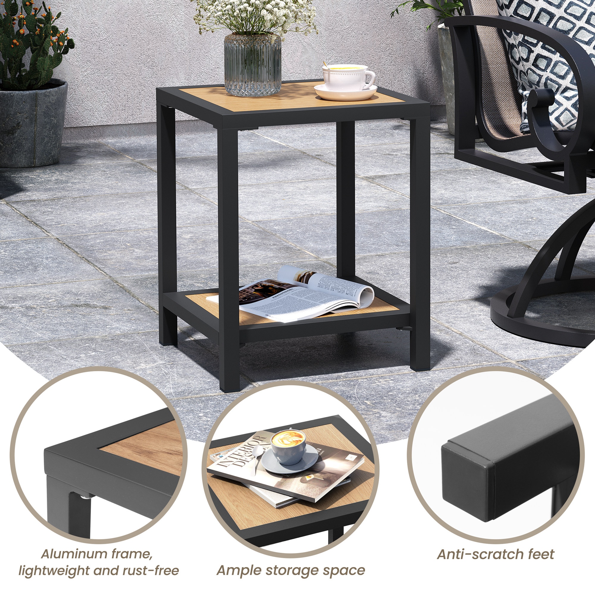 Crestlive Products CL-TB048BLK Patio-Tables - View #7