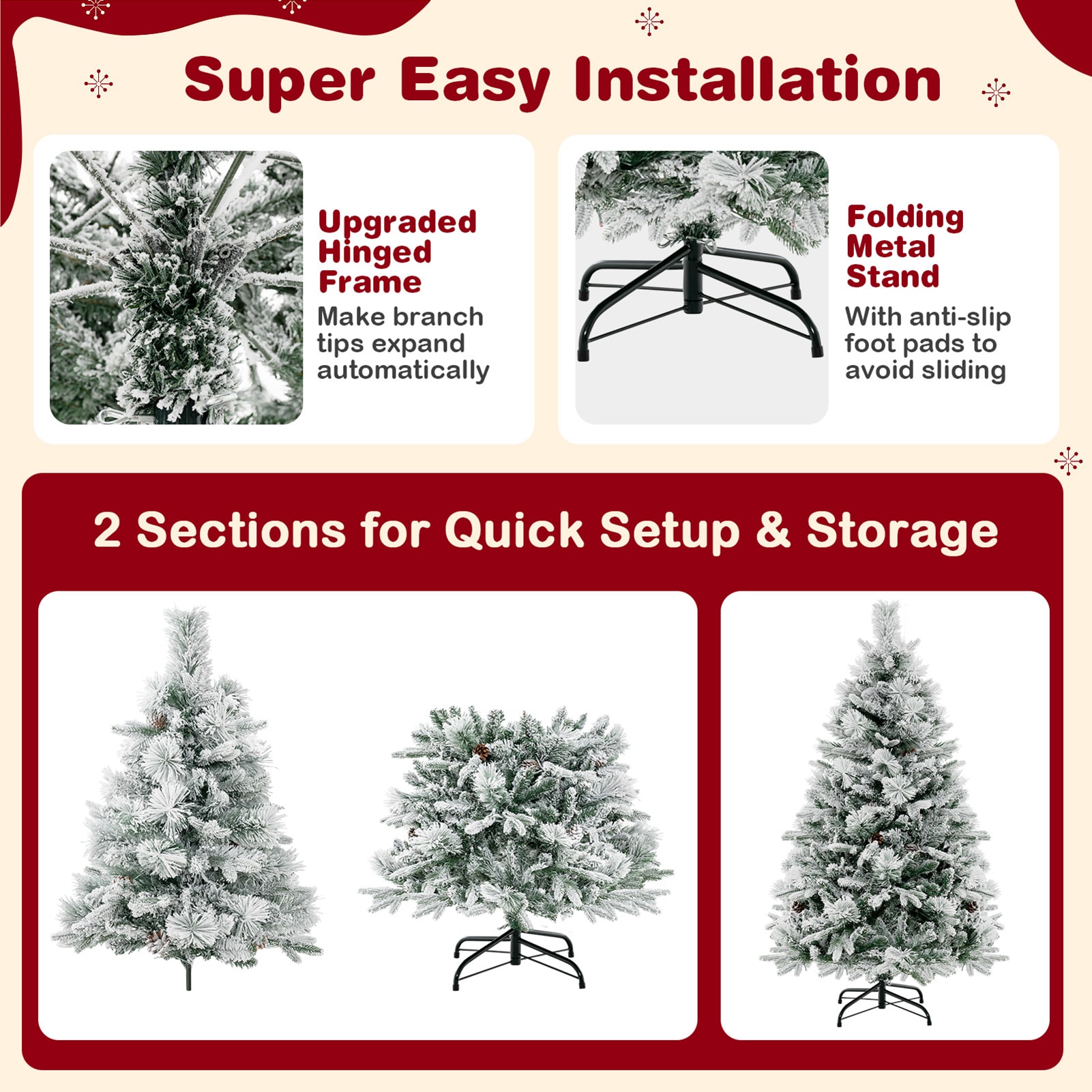 WELLFOR CM-HWY-20531 Artificial-Christmas-Trees - View #7