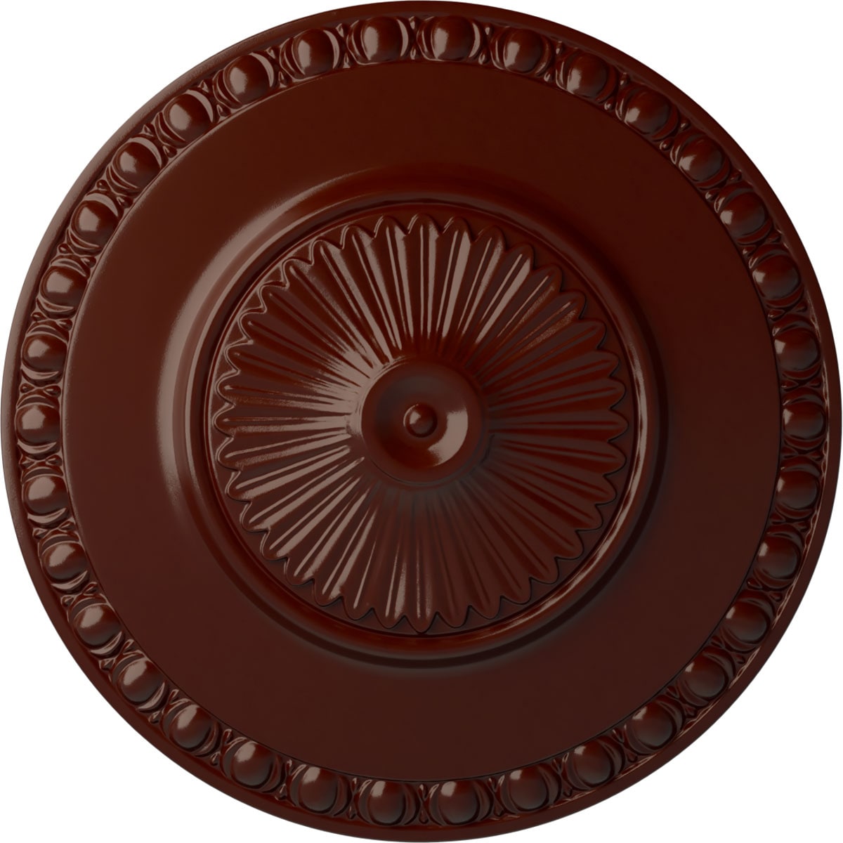 Ekena Millwork CM23LYBMF Lyon 23.5-in W x 23.5-in L Painted Brushed Mahogany Polyurethane Whole Ceiling Medallion