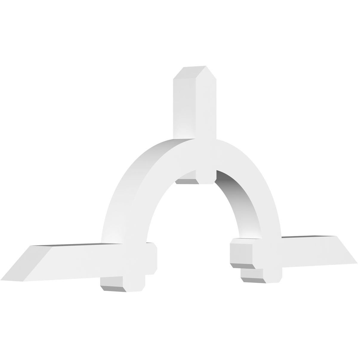 Ekena Millwork GBP096X40X0606ERI00 Ericson White PVC Gable bracket