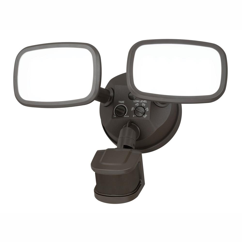 Cascadia T0100 240-Degree 2000-Lumen Bronze Hardwired Integrated LED Outdoor Motion-Activated Flood Light with Timer