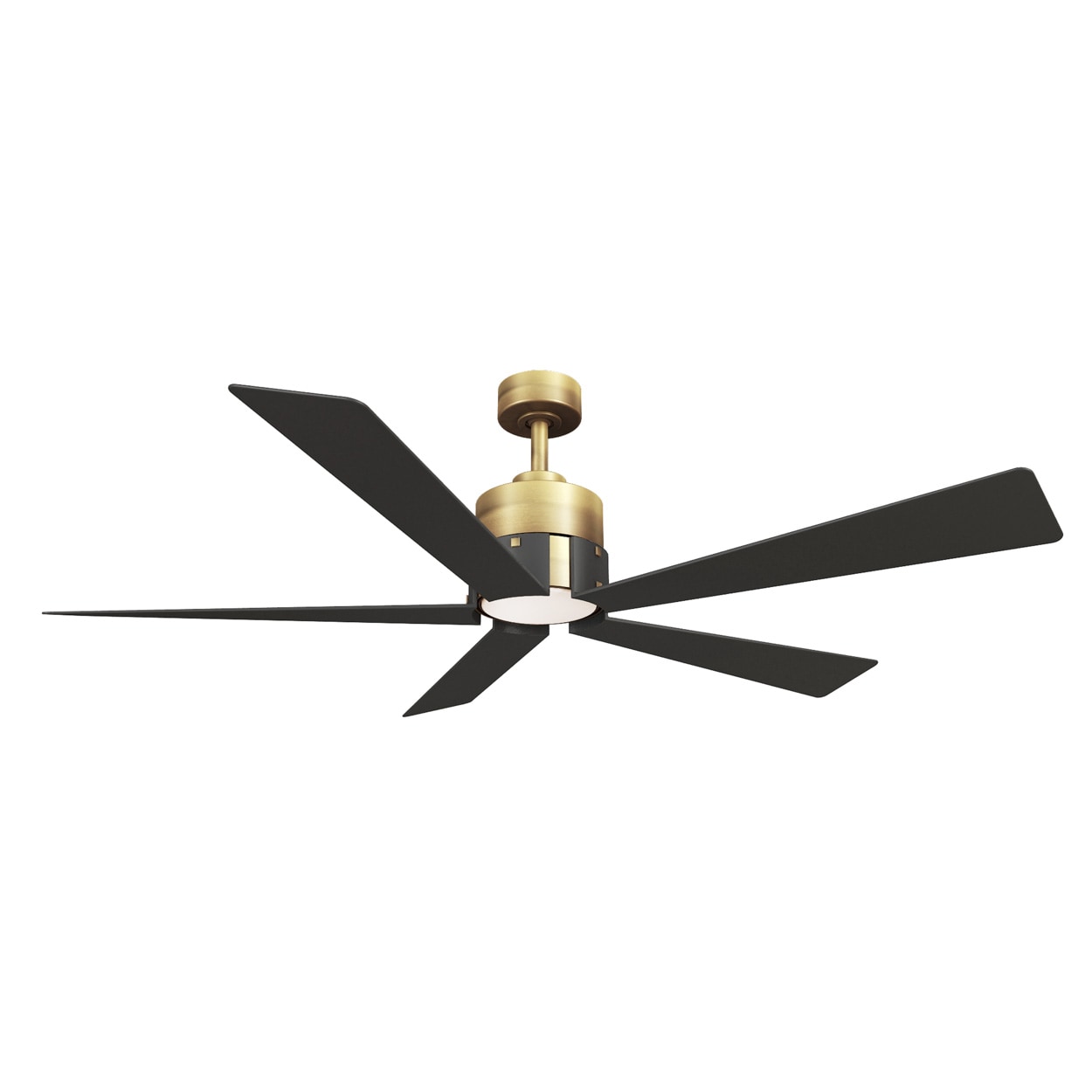 Minka Aire Oovin 54-in Heritage Brass LED Ceiling Fan With Light and Remote Control Included Sansujyuku sansujyuku.com