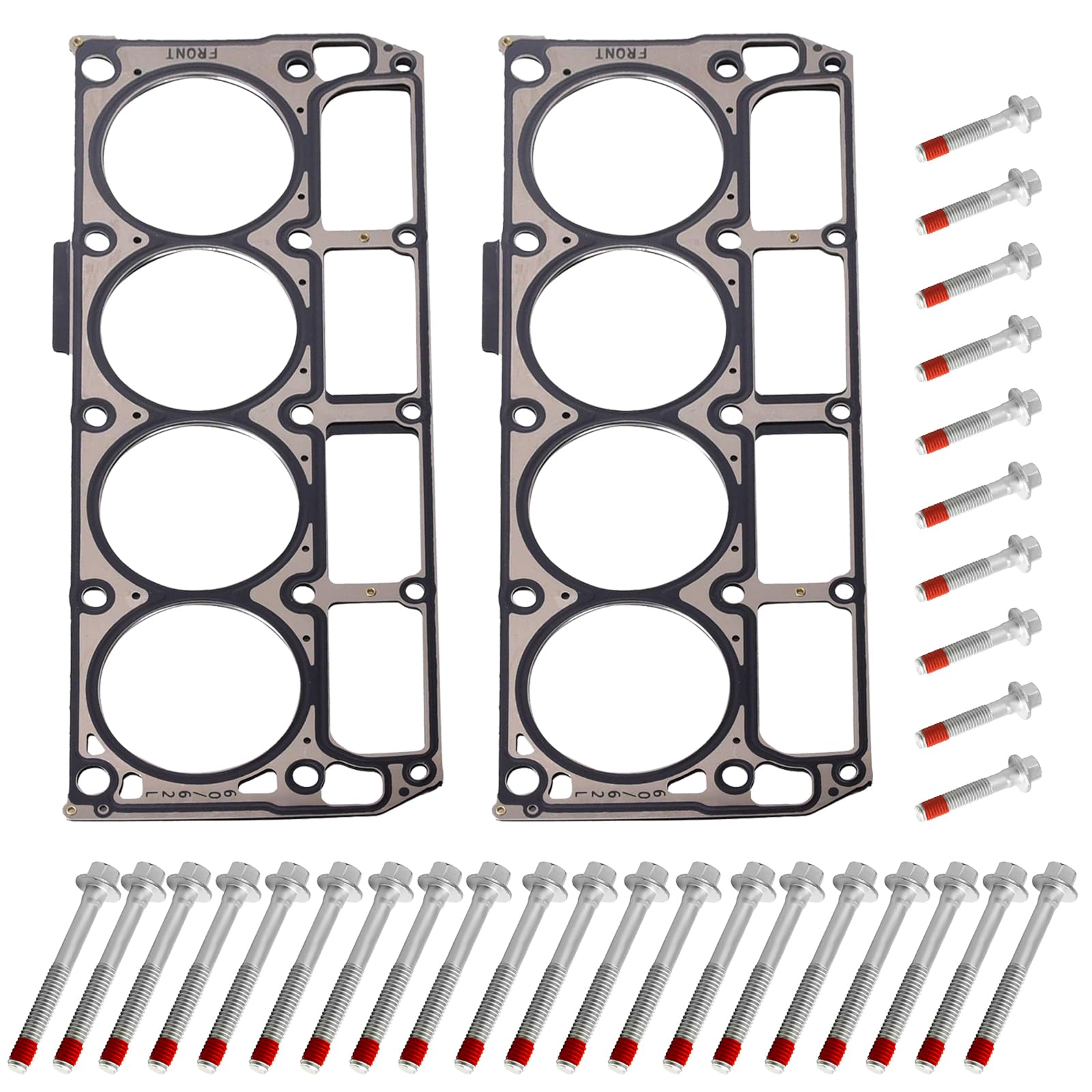 Aoibox  30 Piece Multi Layer Steel Engine Head Gasket Set with Bolts for Chevy Cadillac Pontiac GMC LS3 6 0L 6 2L