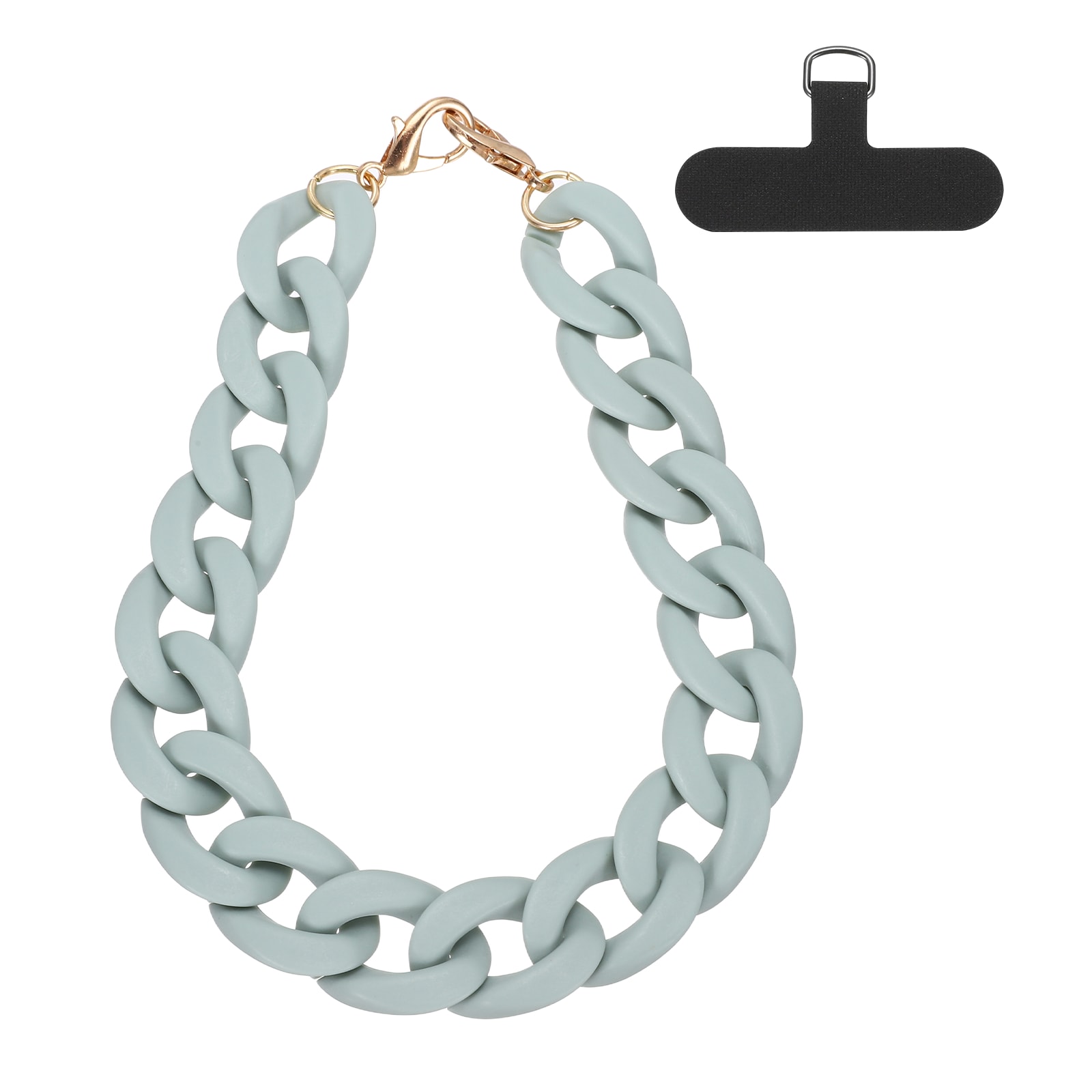 Unique Bargains Phone Wrist Strap 15inch Acrylic Cellphone Chain with Tether Tab Hands-Free Wristlet Strap for Women Phone Case Accessories Light Green