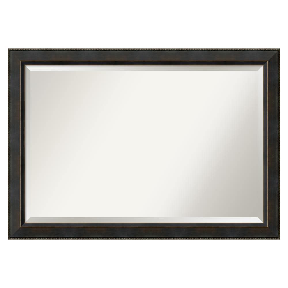 Signore Bronze Beveled Wood Vanity Wall Mirror 28.25 x 40.25 in.
