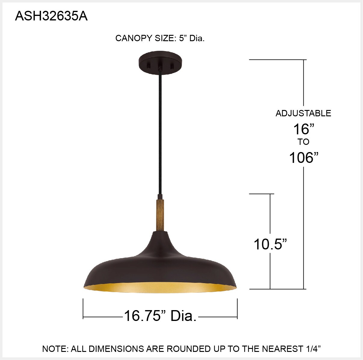 Ashley Harbour Lawson Matte Black Industrial Dome Pendant Light at ...