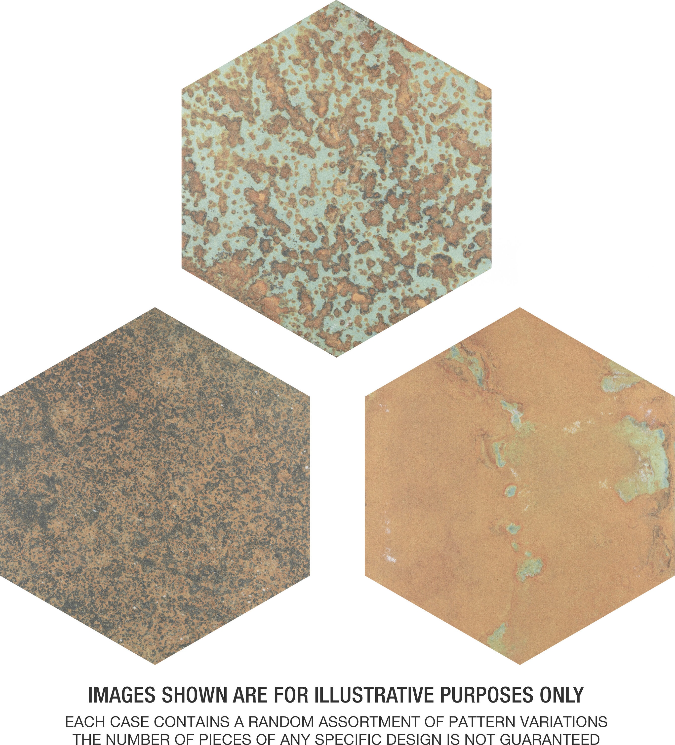 Maheno Hex 9.88" x 8.63" Matte Porcelain Wall & Floor Tile