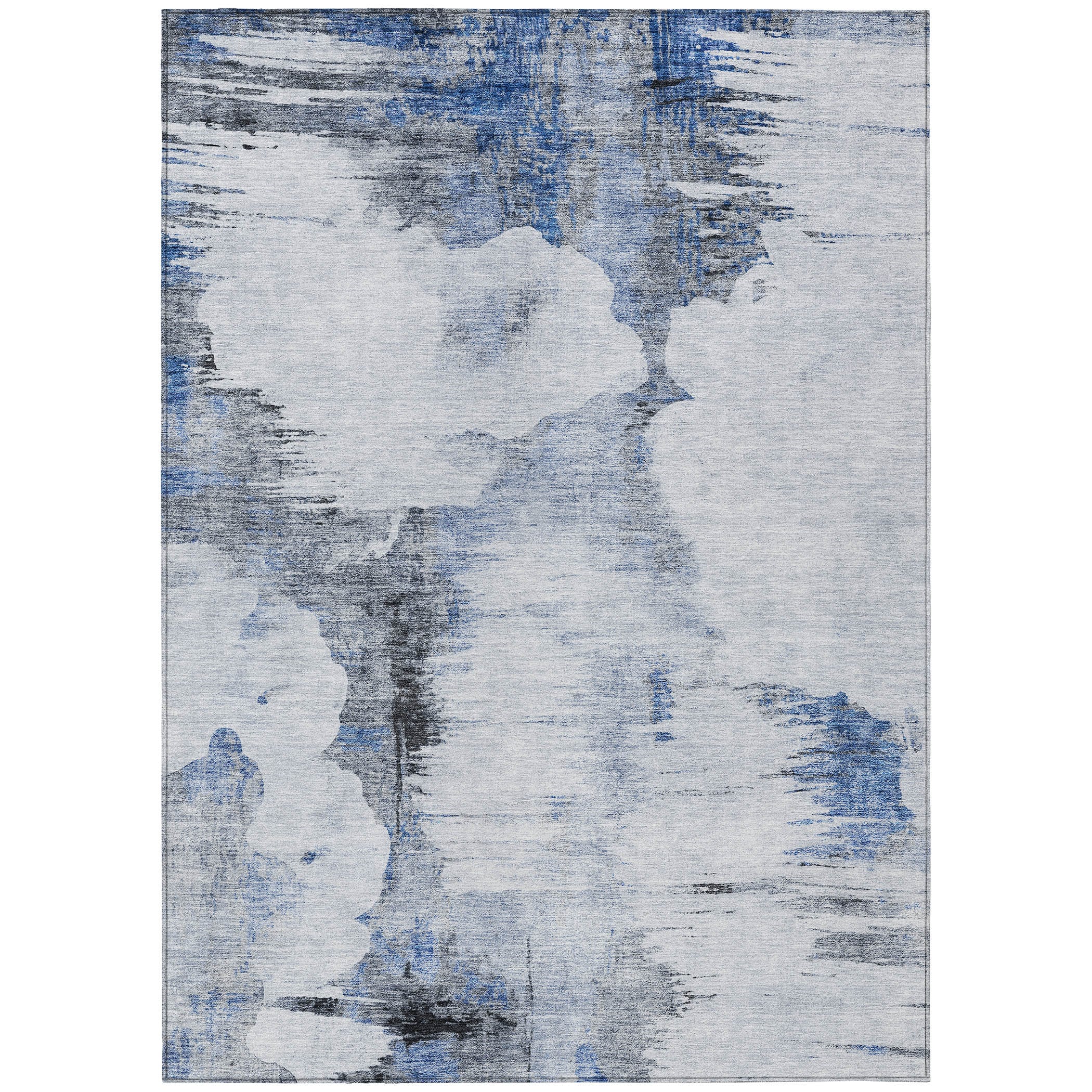 Addison Rugs ACN710BU5X8 Chantille ACN710BU 5 x 7 (ft) Polyester Blue Rectangular Indoor/Outdoor Geometric Machine washable Area rug
