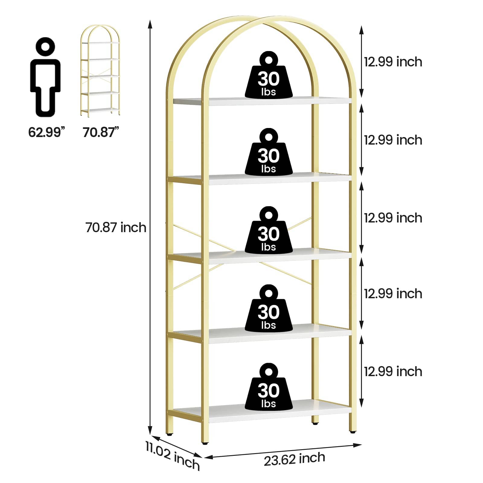 Garvee QFF-PHO-0X5UO404 bookcases - View #2