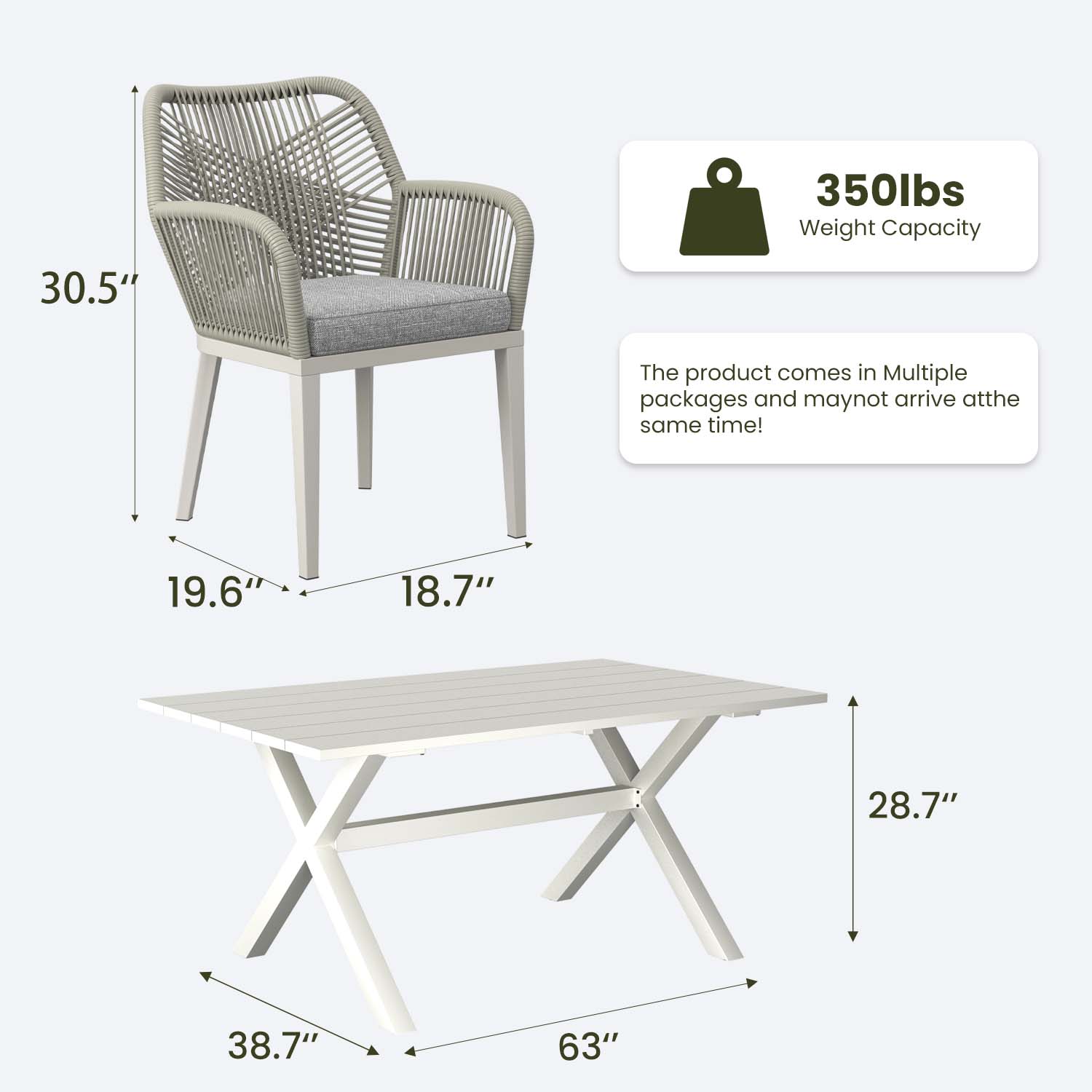 LayinSun CY03-PDS6327 Patio-Dining-Sets - View #7