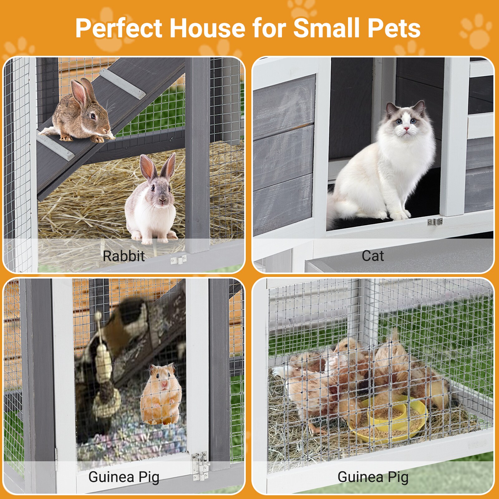 GarveeLife C3H-HG0NEPISK4N Chicken-Coops-Rabbit-Hutches - View #2