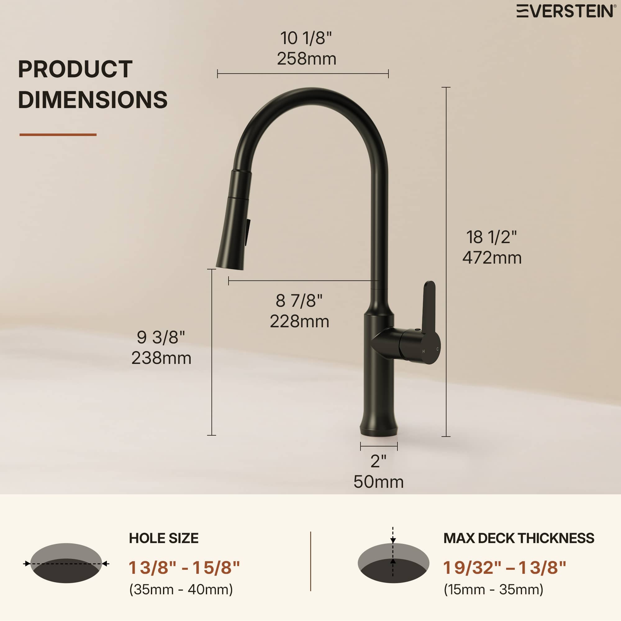 EVERSTEIN SFS-1174-BK Kitchen-Faucets - View #4