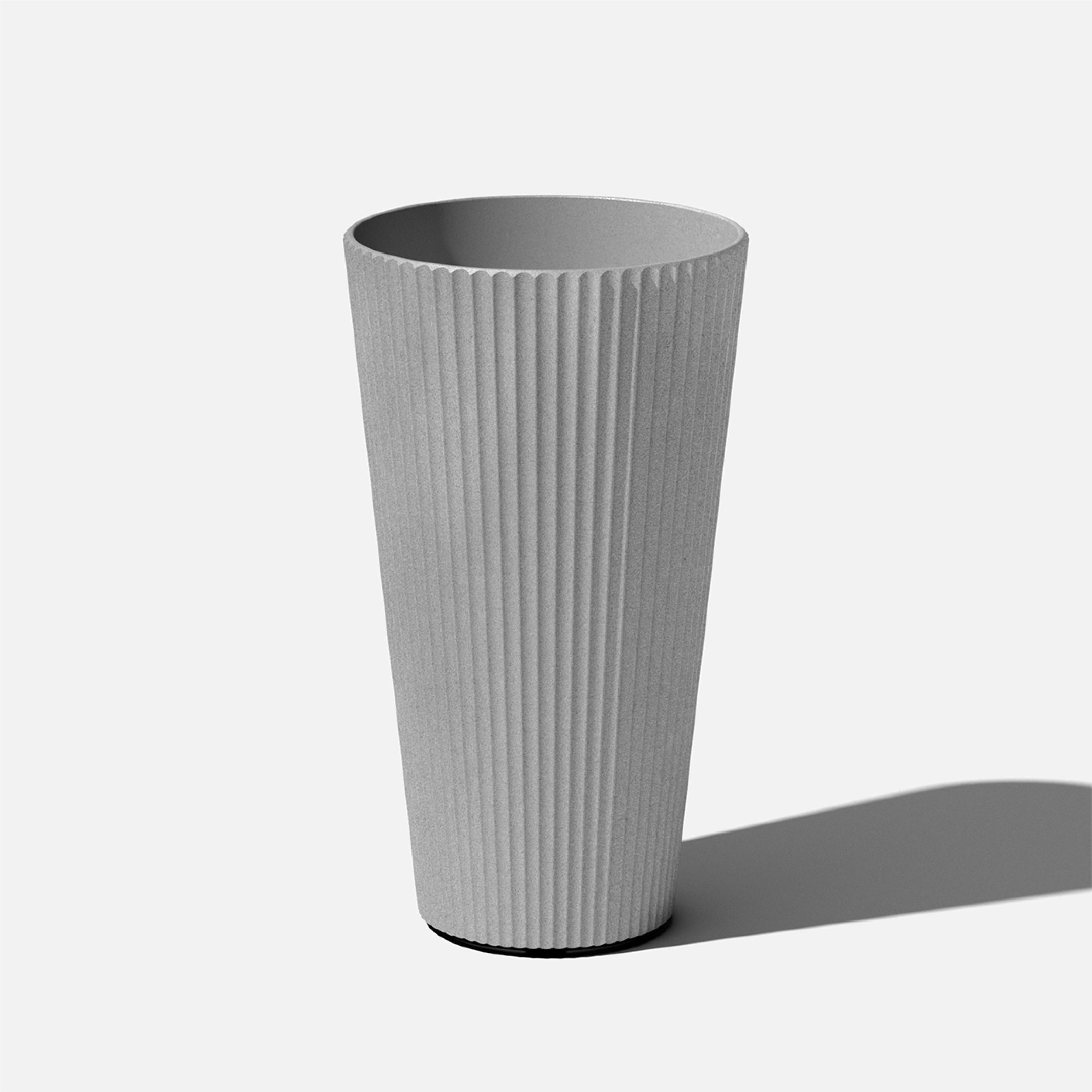 Veradek DMV26C Round 24.75-in W Large Gray Plastic Indoor/Outdoor Planter with Drainage Holes