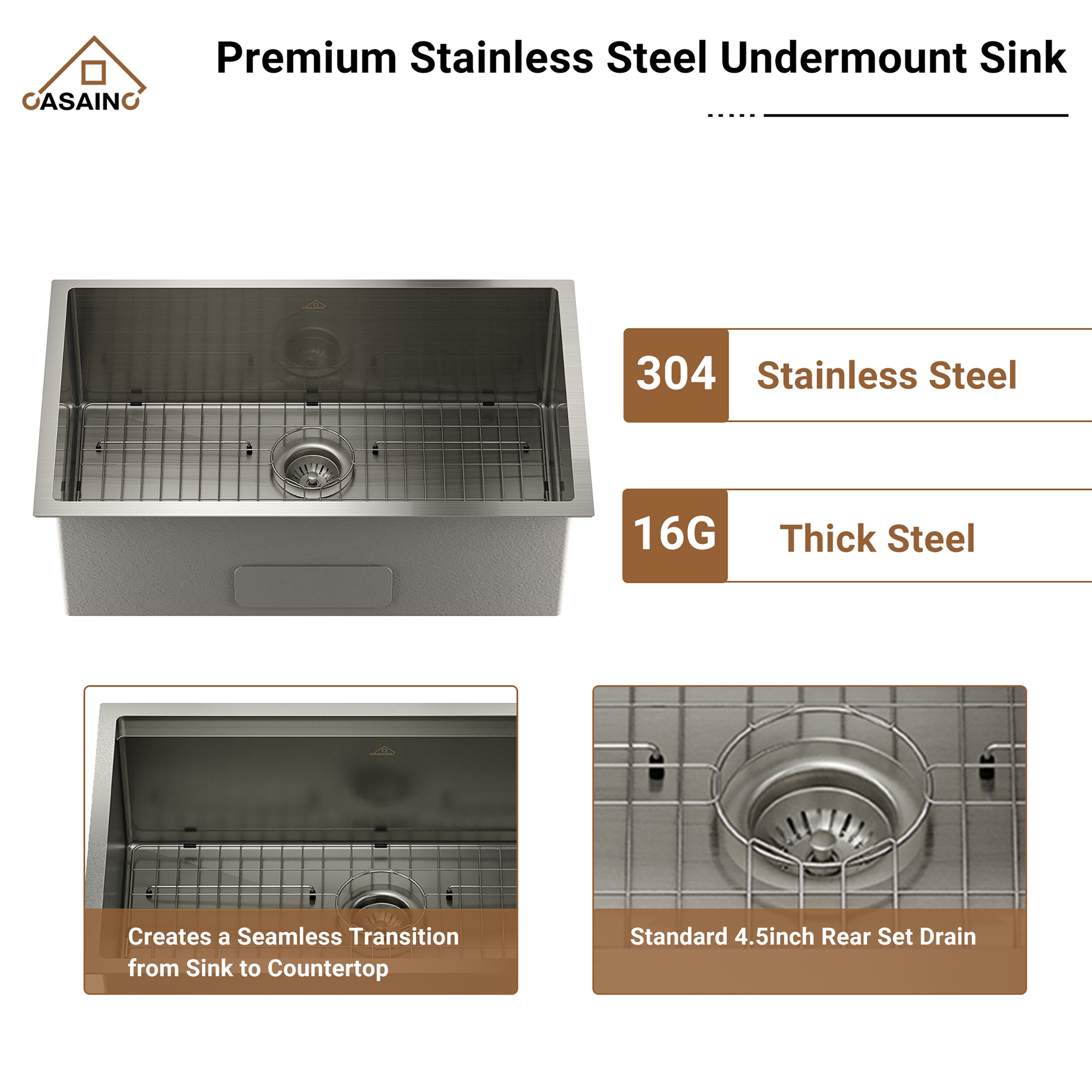 CASAINC YS-FH-SINK-022-WE Kitchen-Sinks - View #10