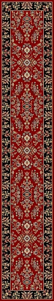 Safavieh LNH331B-212 Lyndhurst Hamadan 2 x 12 (ft) Loomed Polypropylene Red/Black Rectangular Indoor Floral/Botanical Oriental Runner rug