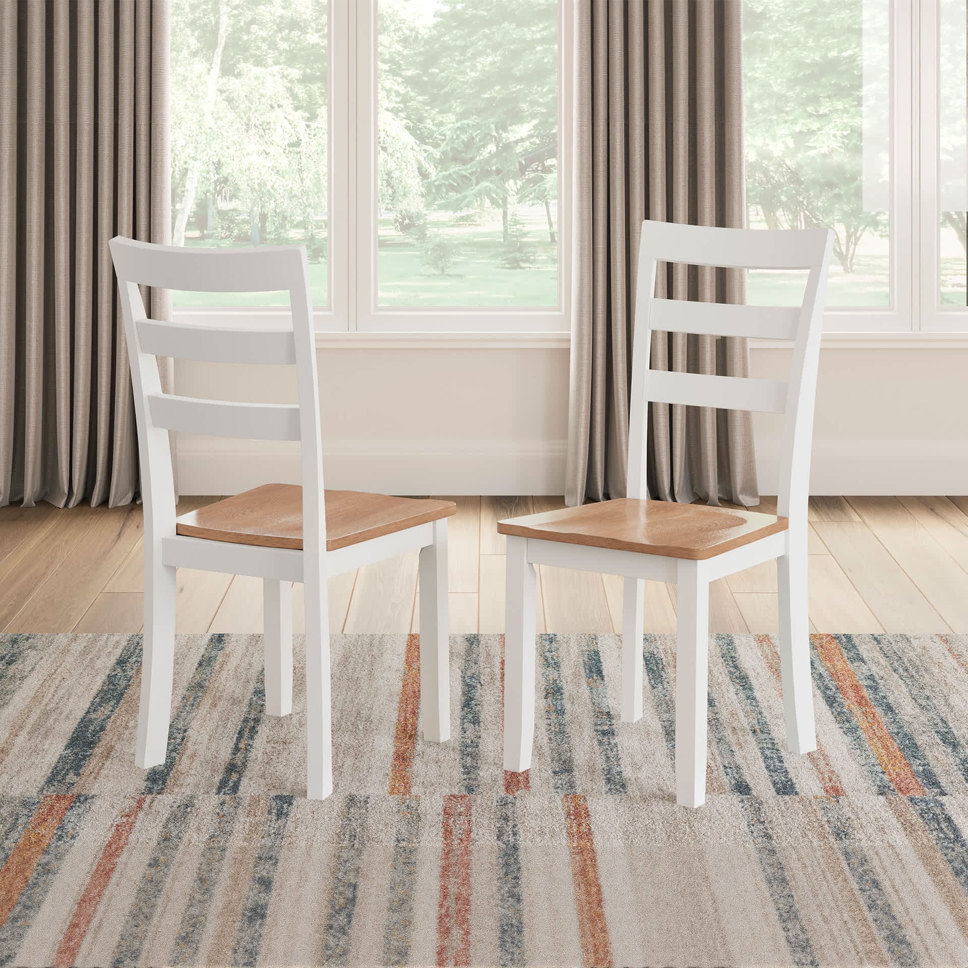 Signature Design by Ashley Gesthaven White and Natural Mango Wood ...