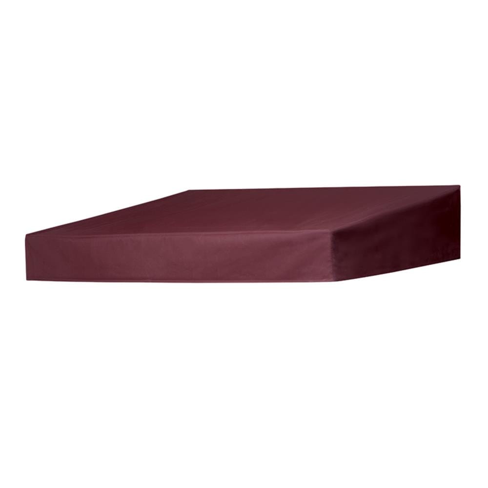 Door Canopy in a Box 3020937 Classic 72-Inches Wide x 50-Inches Projection x 21-Inches Height Fabric Burgundy Solid Fixed Door Awning