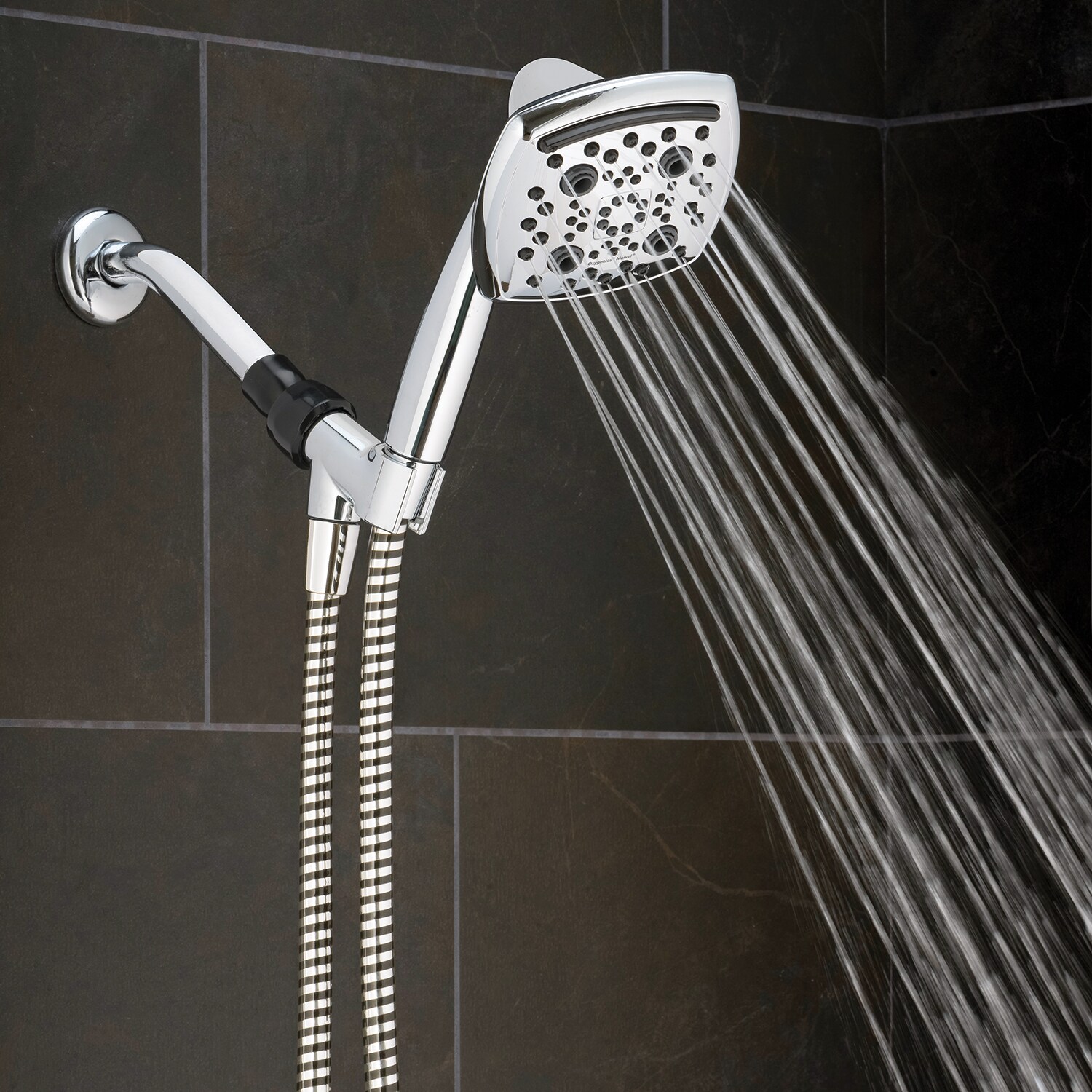 Oxygenics Marvel Chrome Square Handheld Shower Head 1.8-GPM (6.8-LPM ...