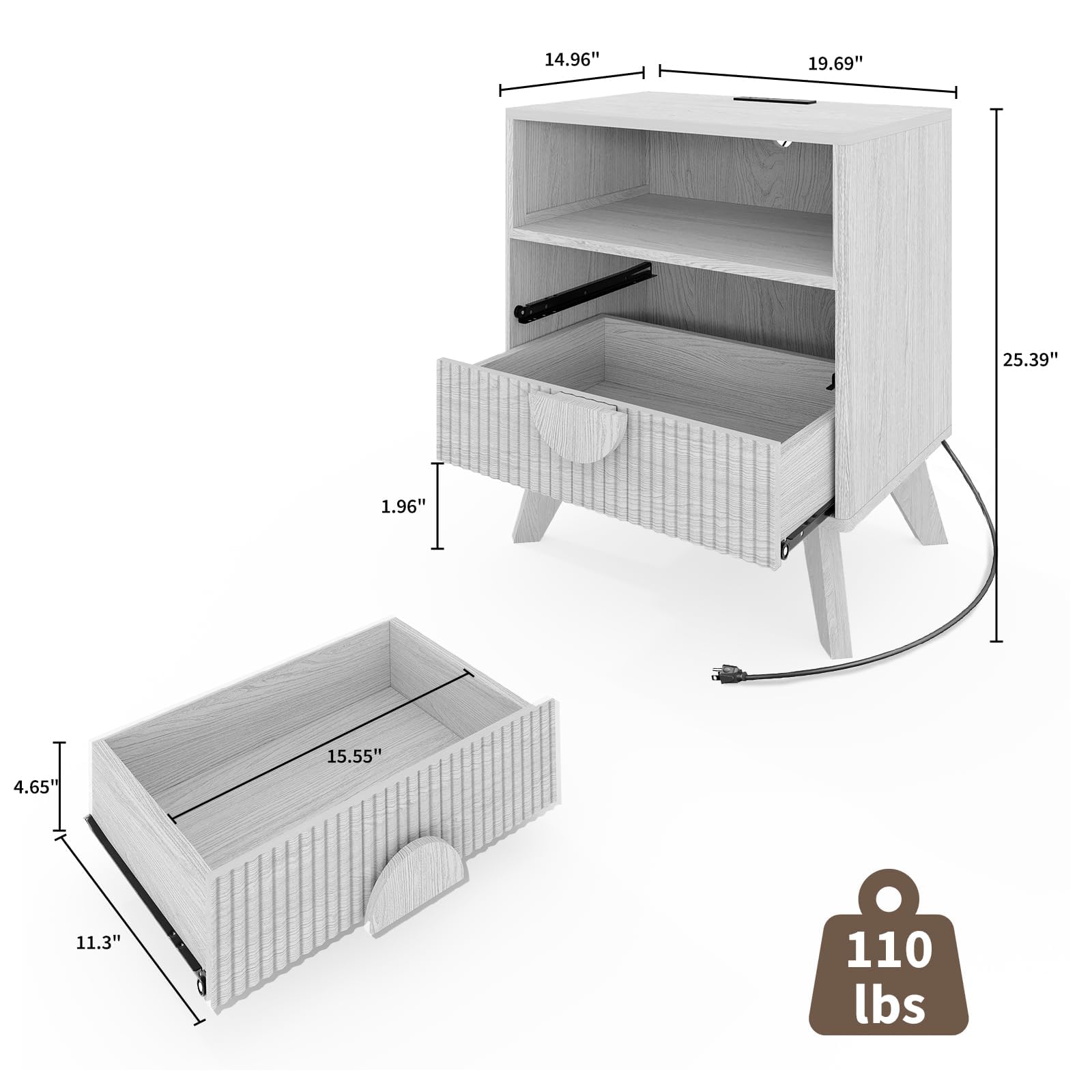 DEXSO ENCOREPHKBA17630 nightstands - View #3
