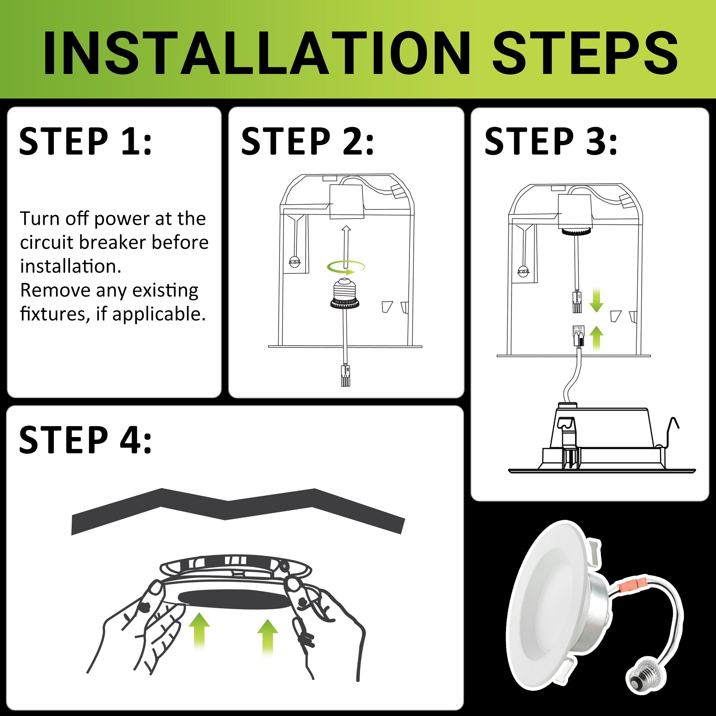 Green Watt L11-DL4D-13W-30K Led-Retrofit-Downlight - View #8