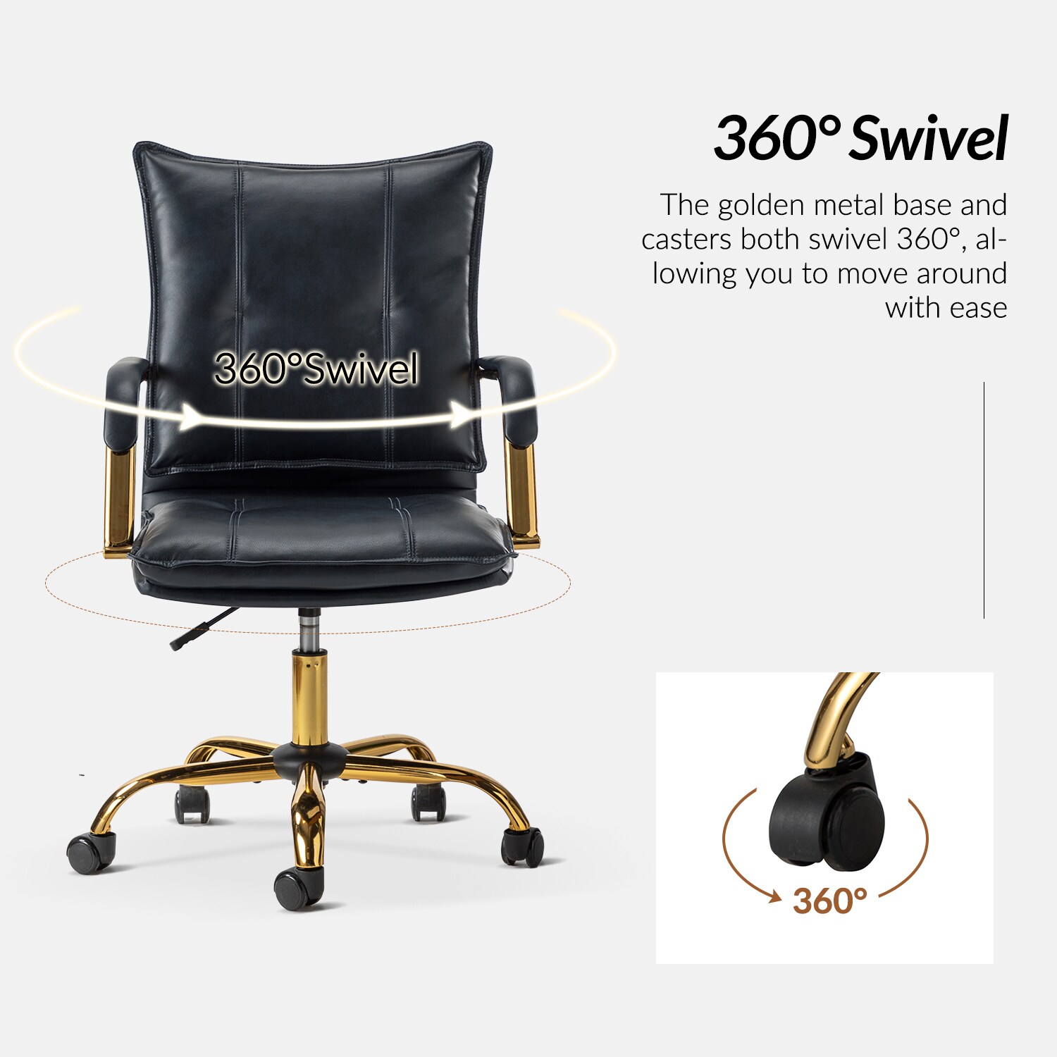 14 Karat Home OFHT0417-NAVY Office-Chairs - View #5