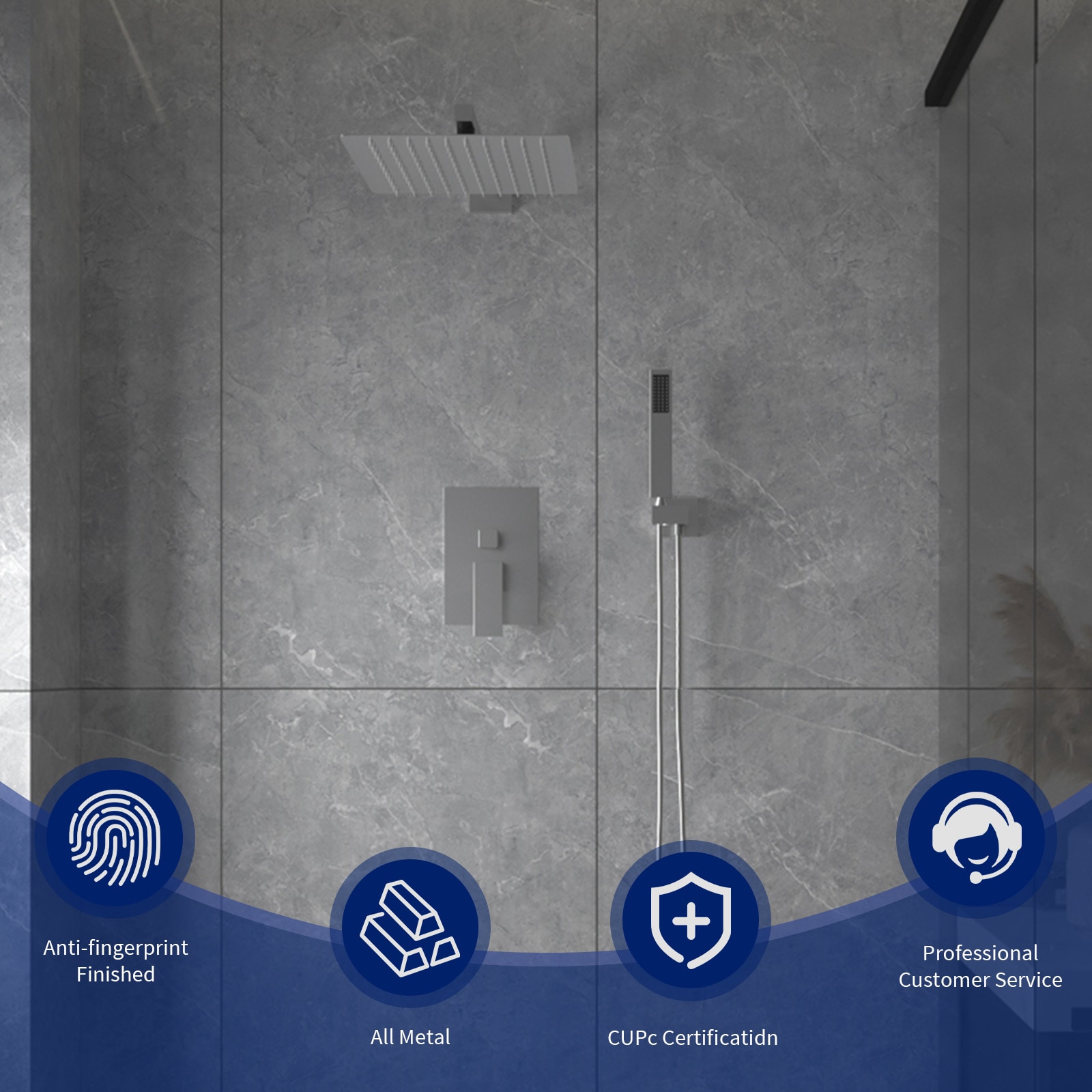 BWE A-95014-N Showerhead-Bar-Panels - View #5